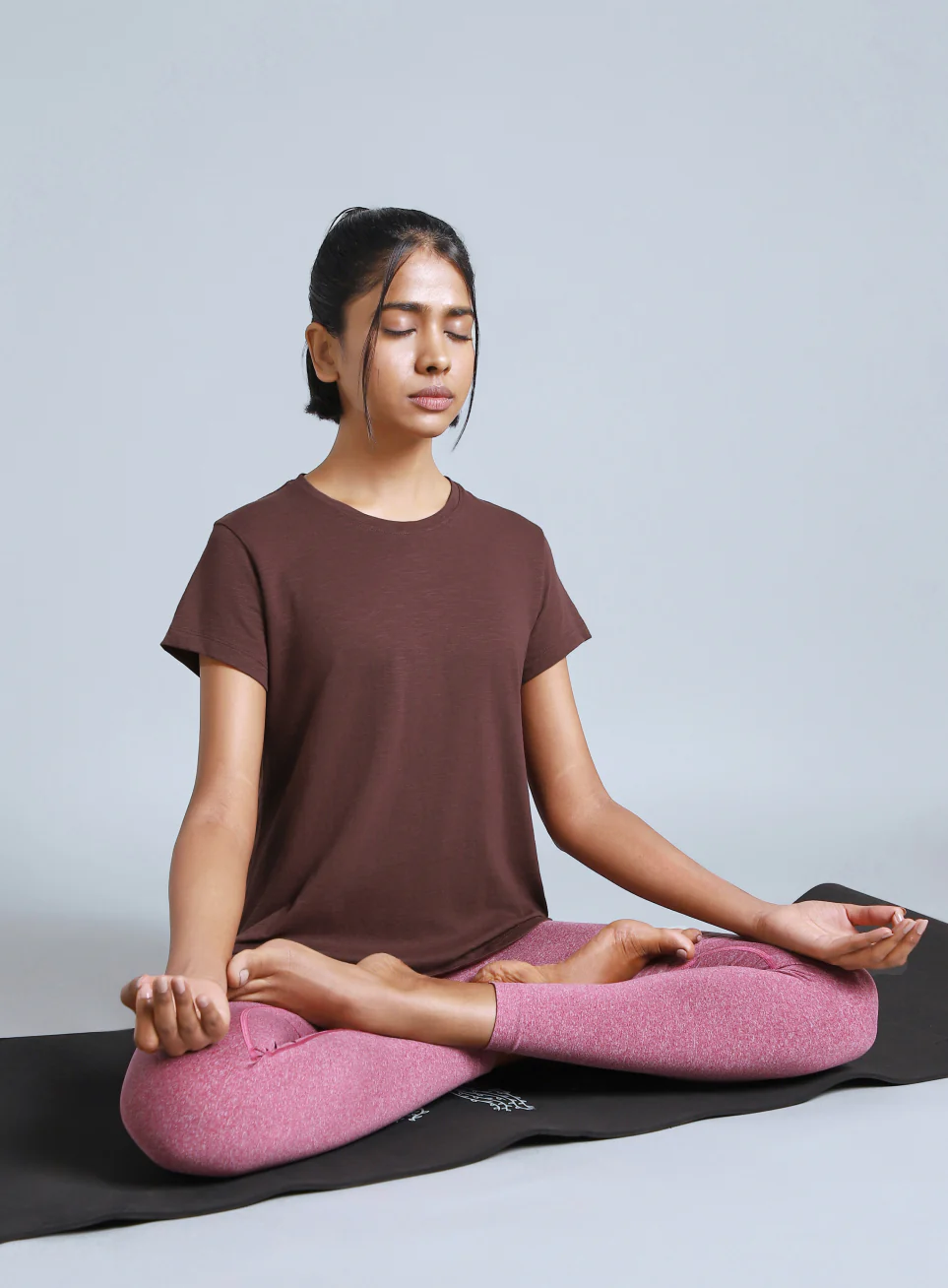 Women's Brown Yoga Flow Top - Image 2