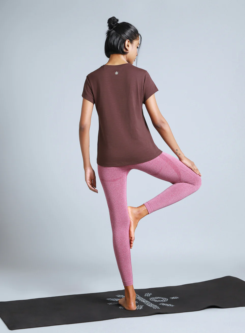 Women's Brown Yoga Flow Top - Image 3