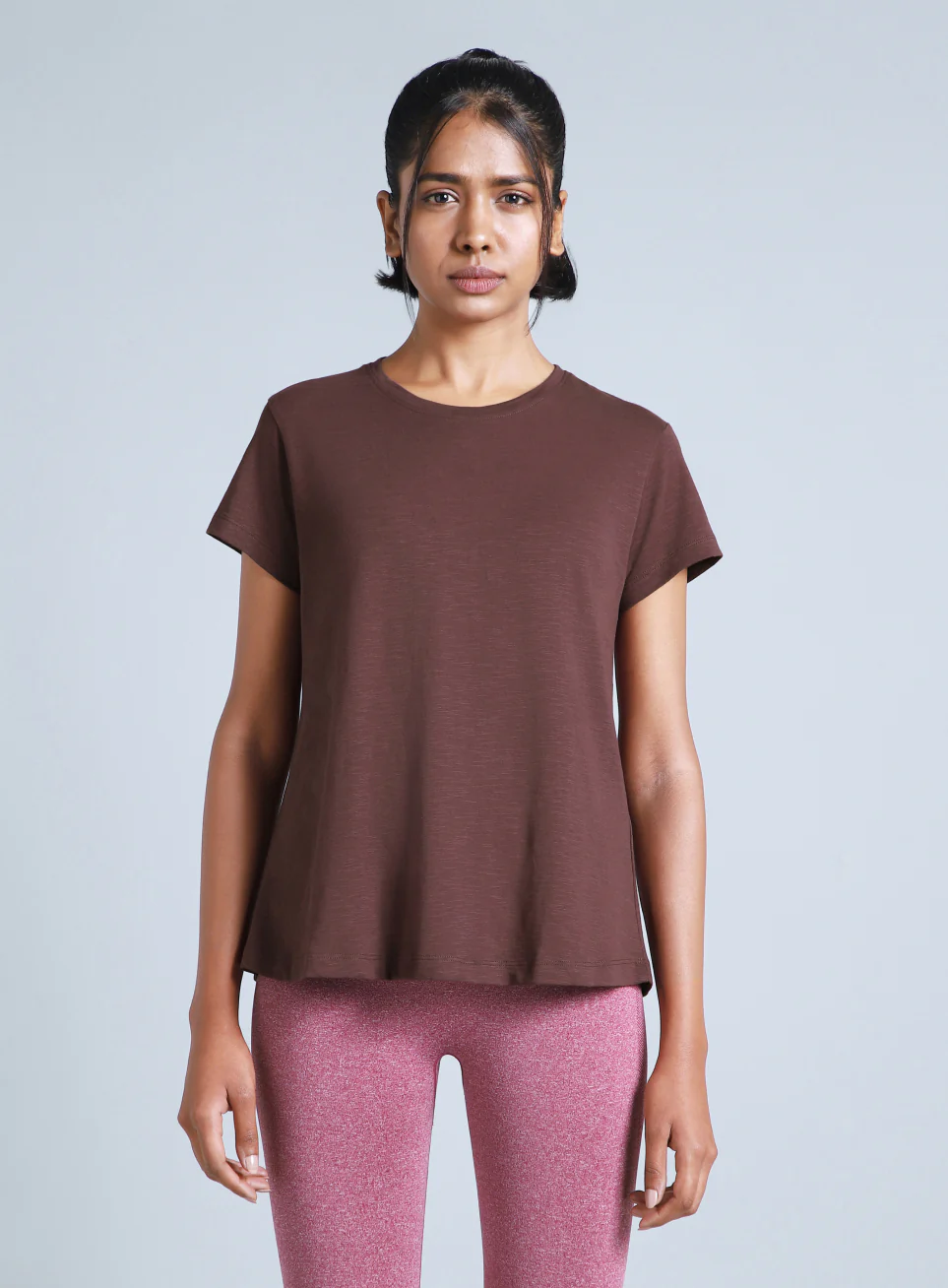 Women's Brown Yoga Flow Top - Image 4