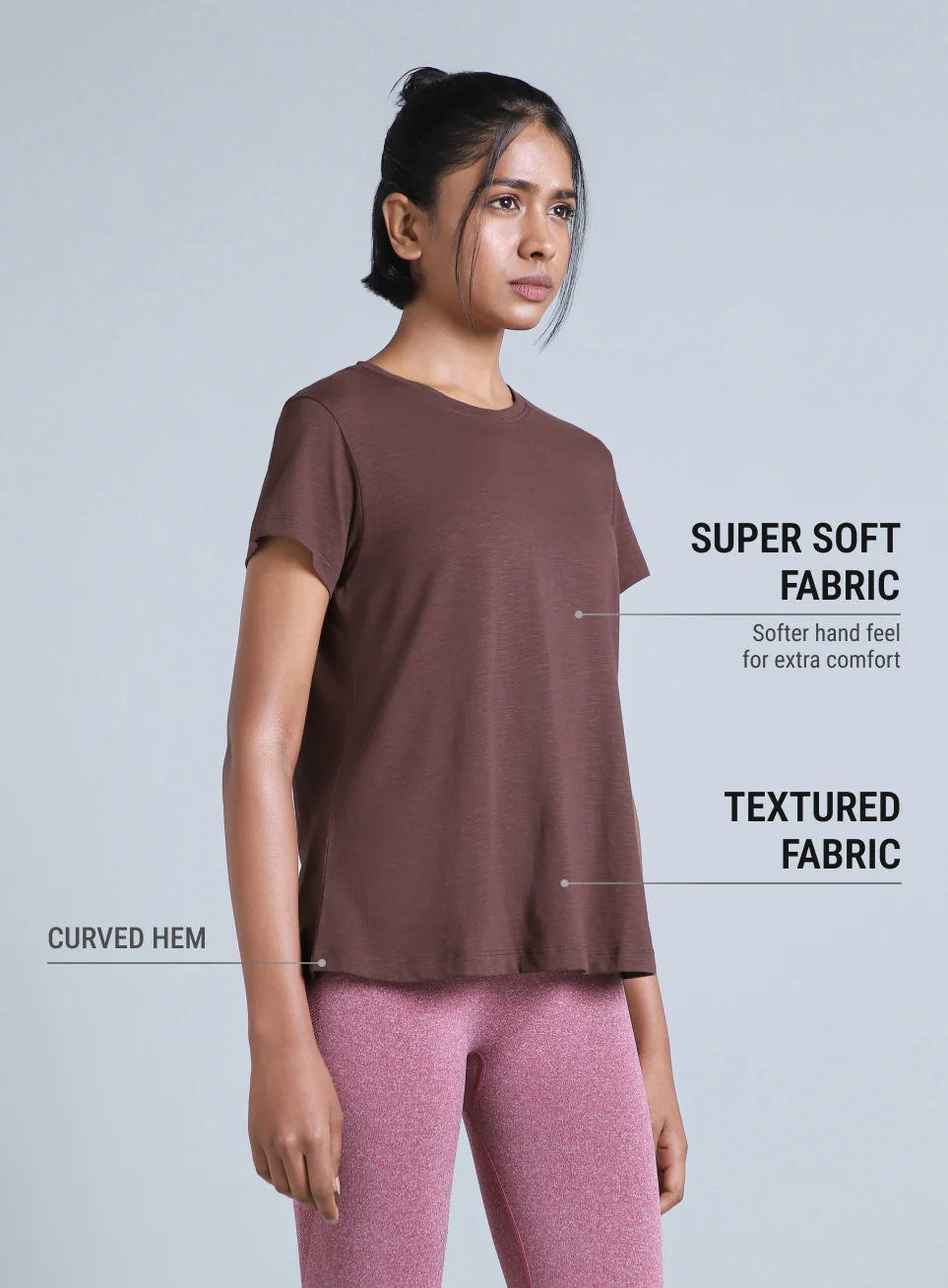 Women's Brown Yoga Flow Top - Image 5