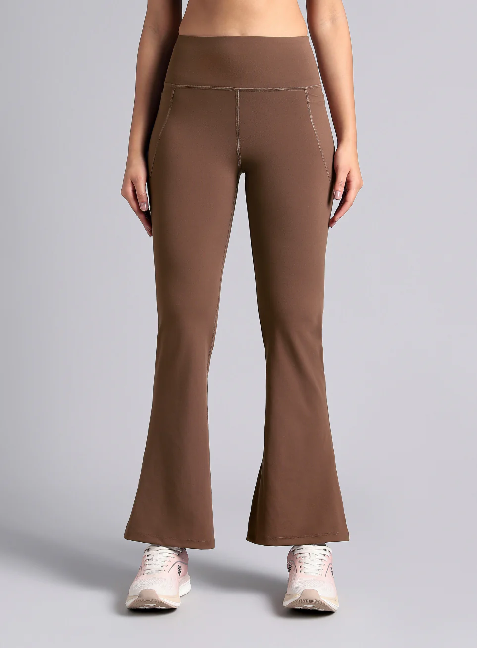 Women's COMFlex Brown Performance Flare Pants - Image 4