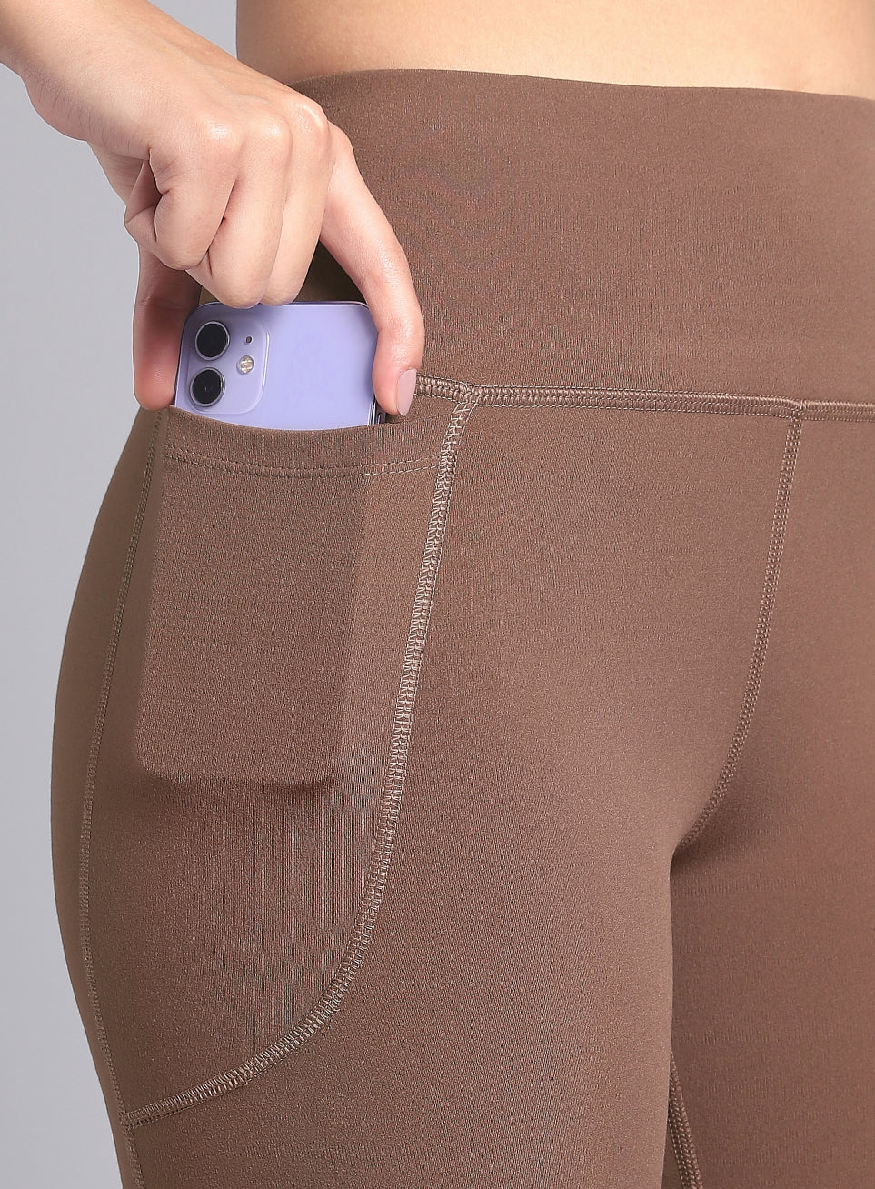 Women's COMFlex Brown Performance Flare Pants - Image 7