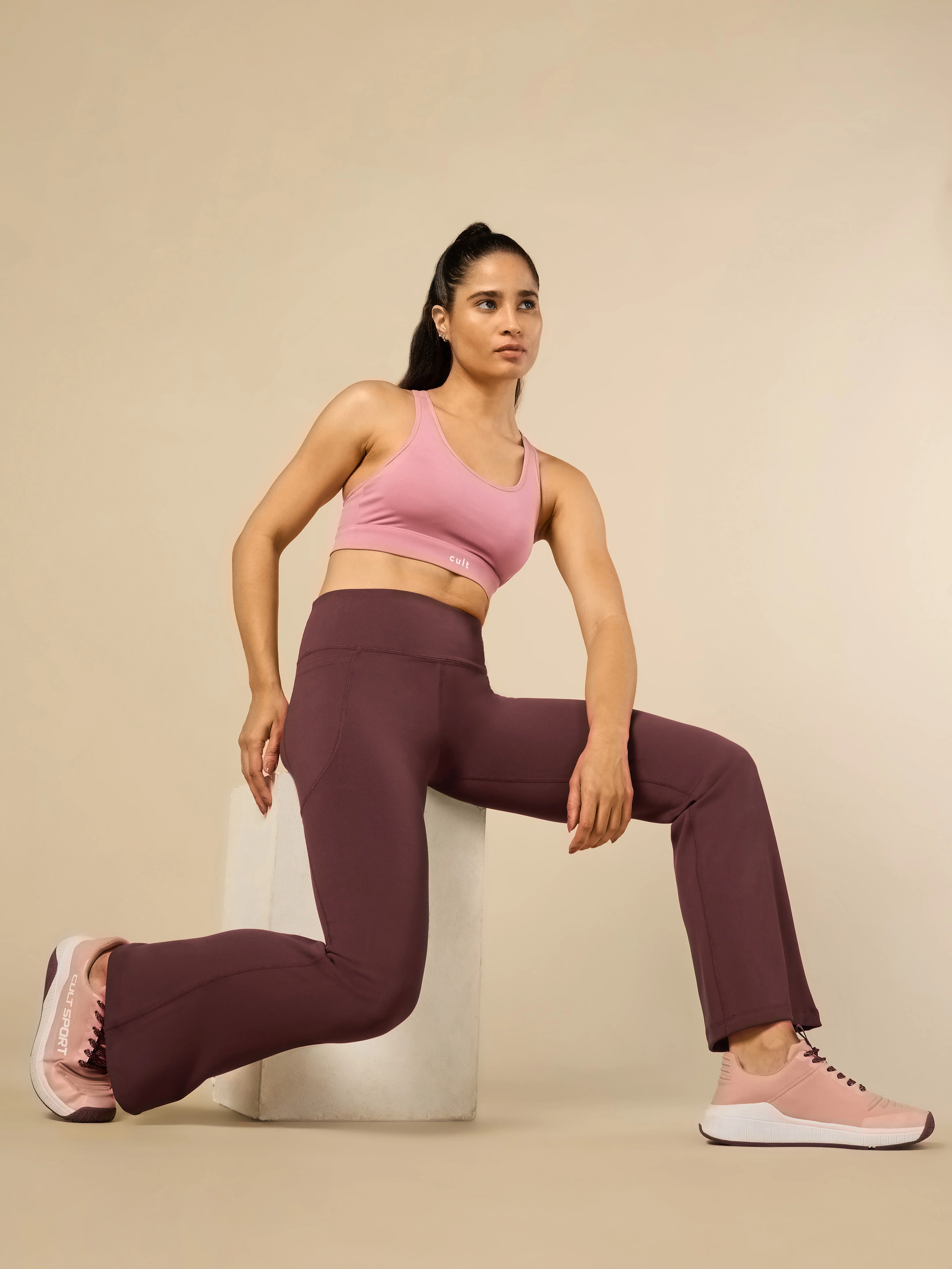 Women's COMFlex Dark Brown Performance Flare Pants - Image 3