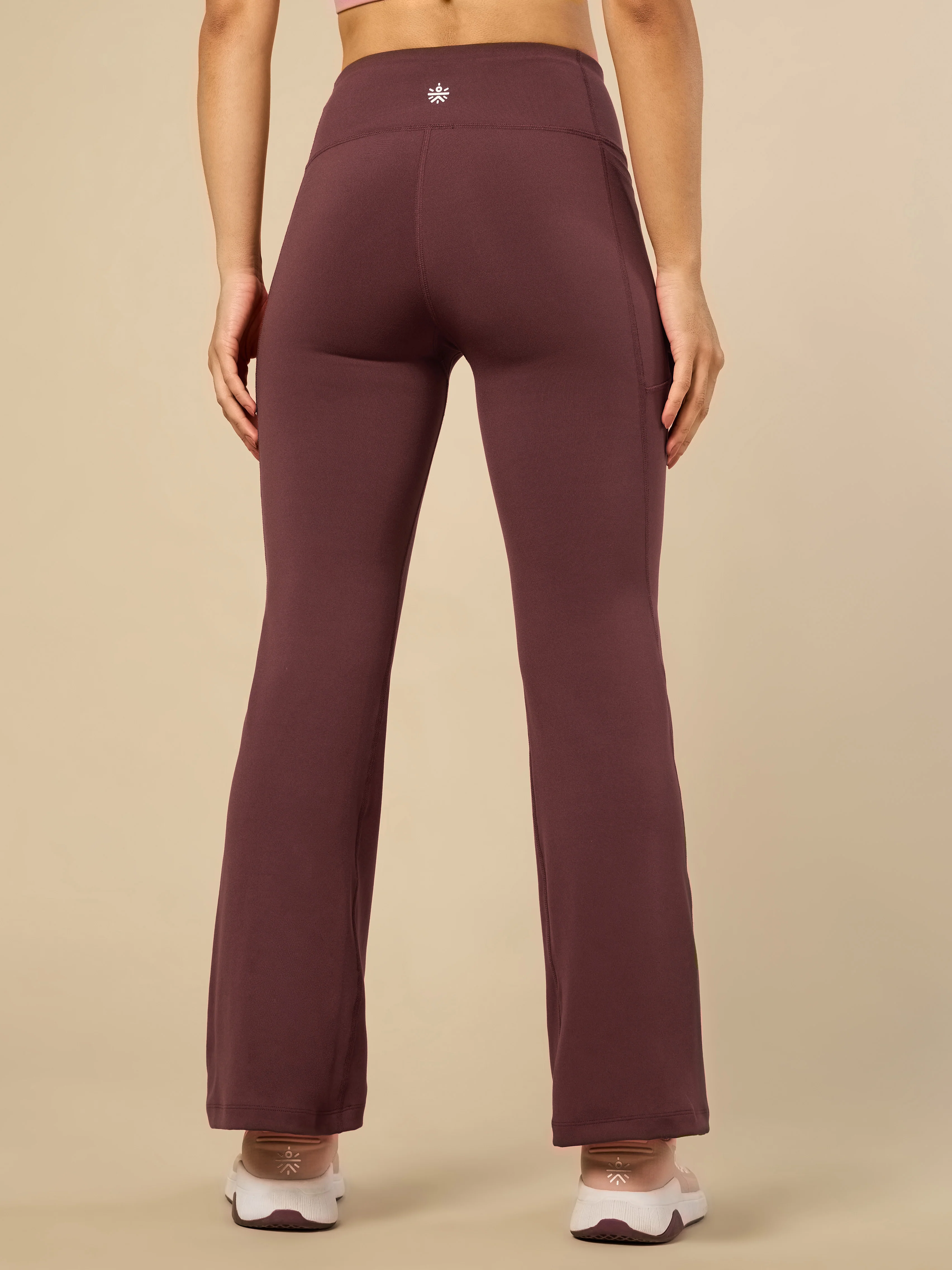 Women's COMFlex Dark Brown Performance Flare Pants - Image 6