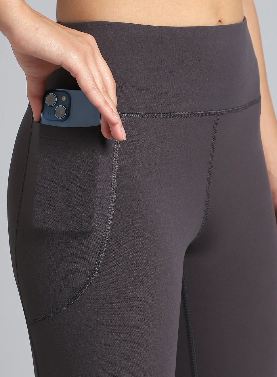 Women's COMFlex Dark Grey Performance Flare Pants - Image 7