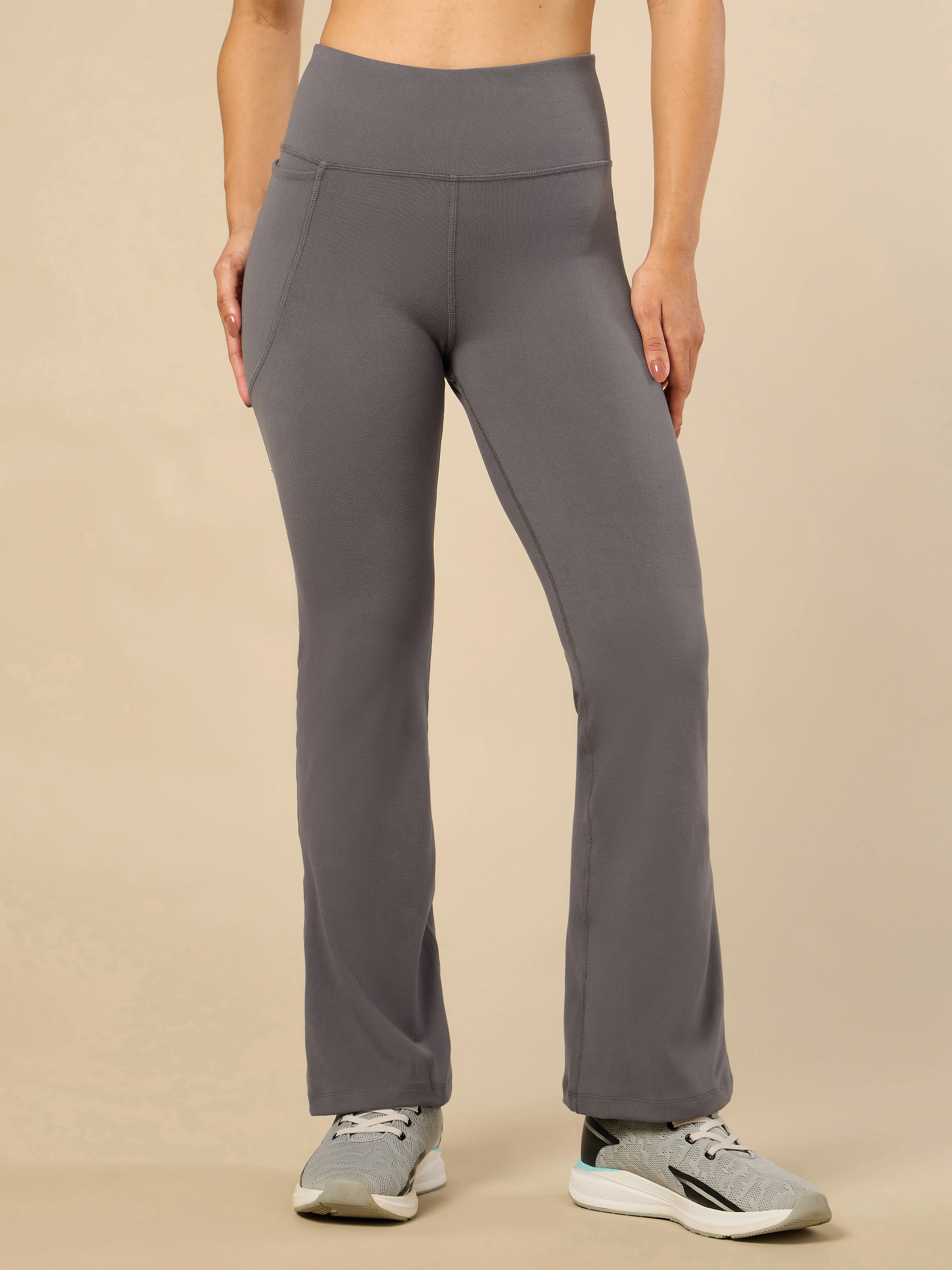 Women's COMFlex Grey Performance Flare Pants - Image 4