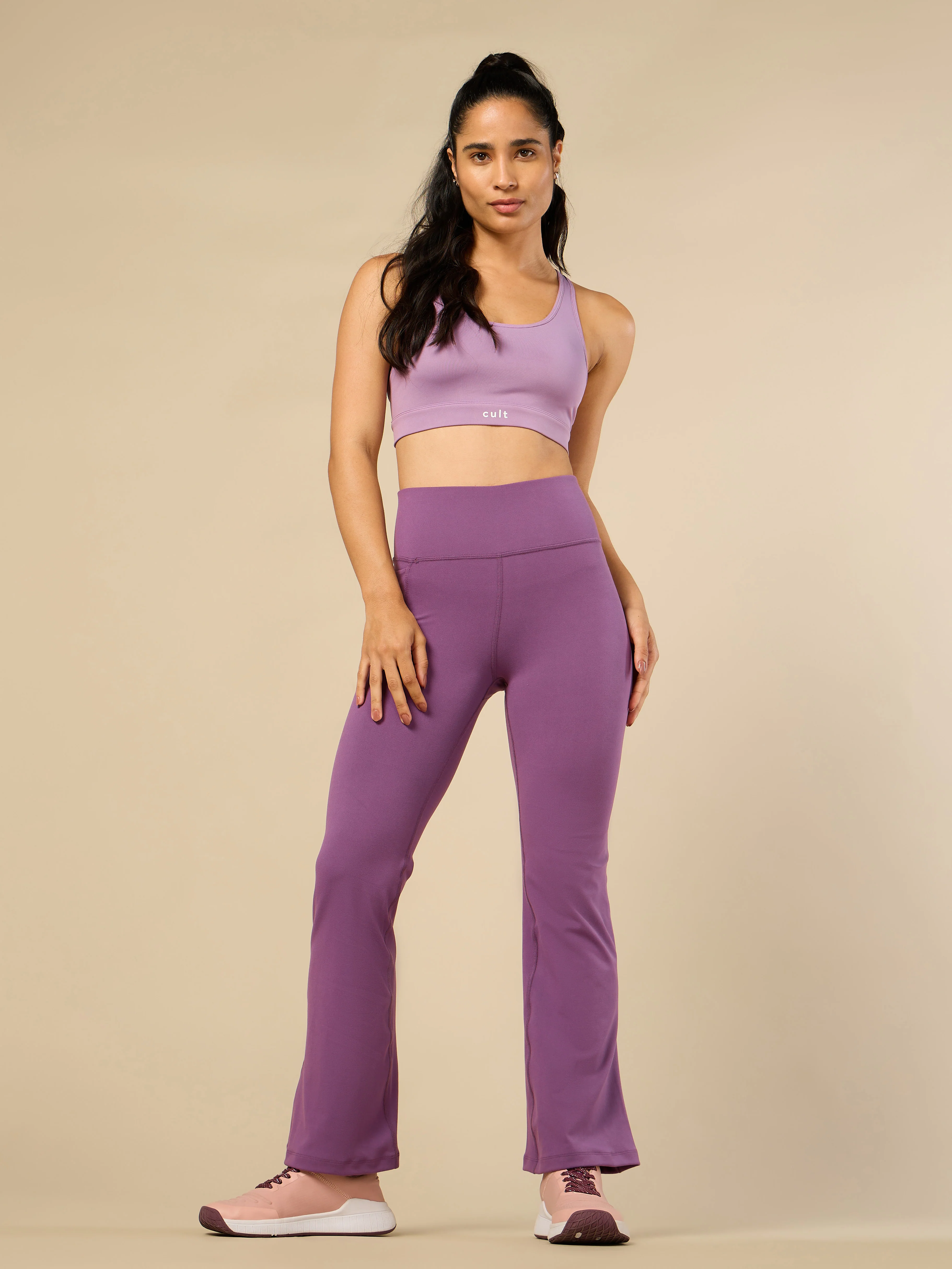 Women's COMFlex Lavender Performance Flare Pants - Image 3