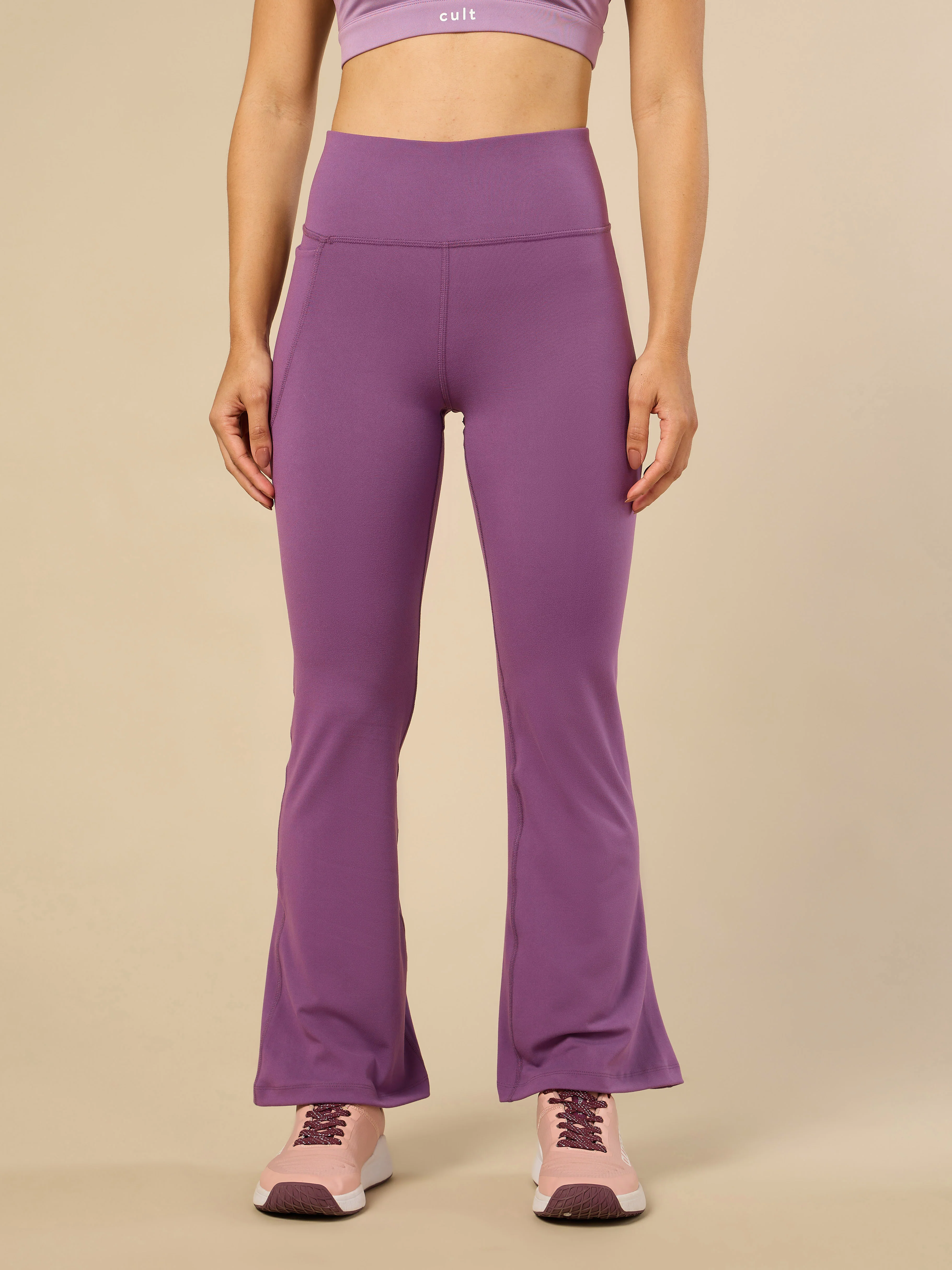 Women's COMFlex Lavender Performance Flare Pants - Image 4