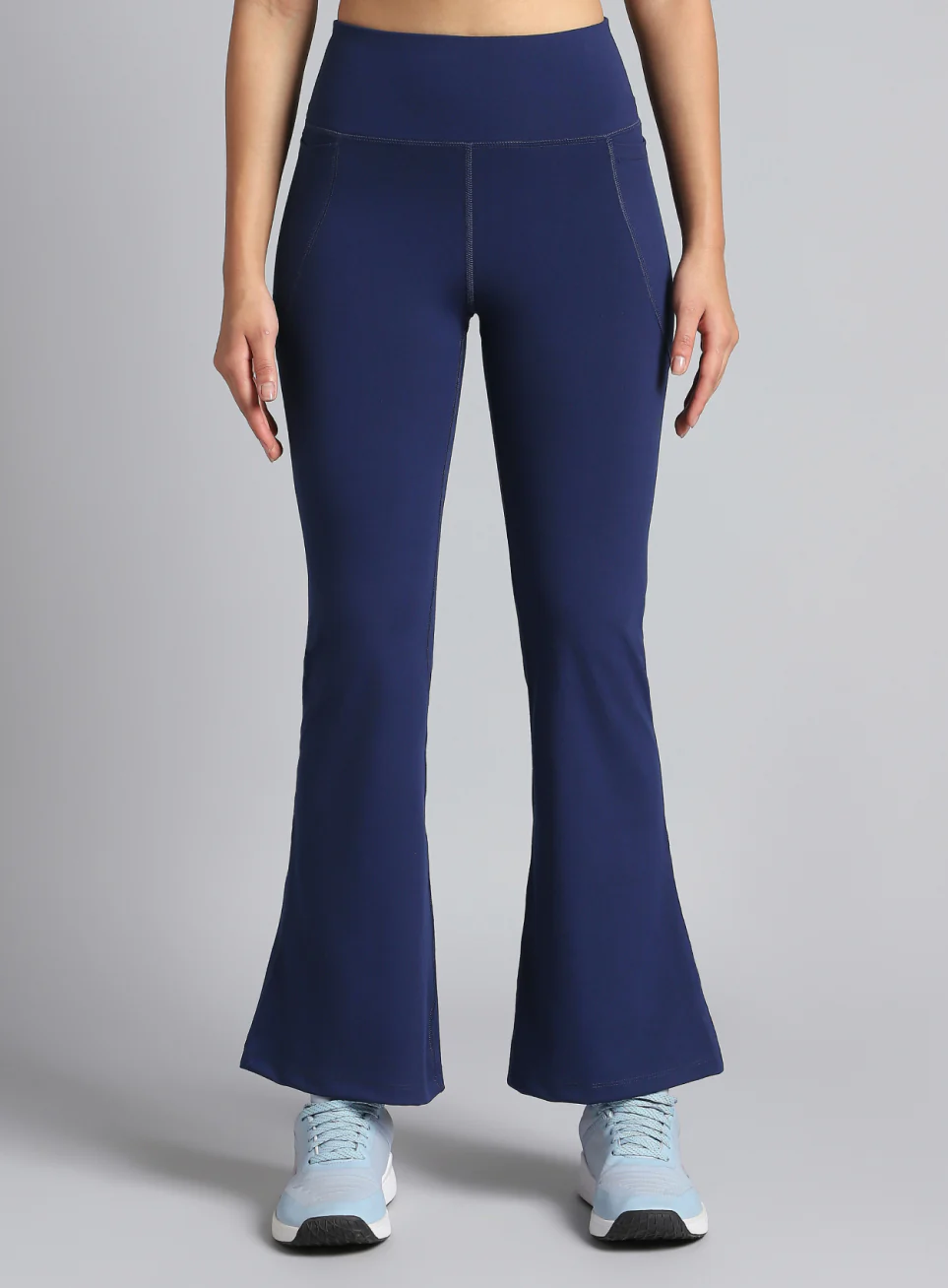 Women's COMFlex Navy Performance Flare Pants - Image 4