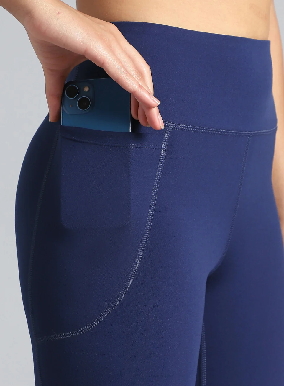 Women's COMFlex Navy Performance Flare Pants - Image 7