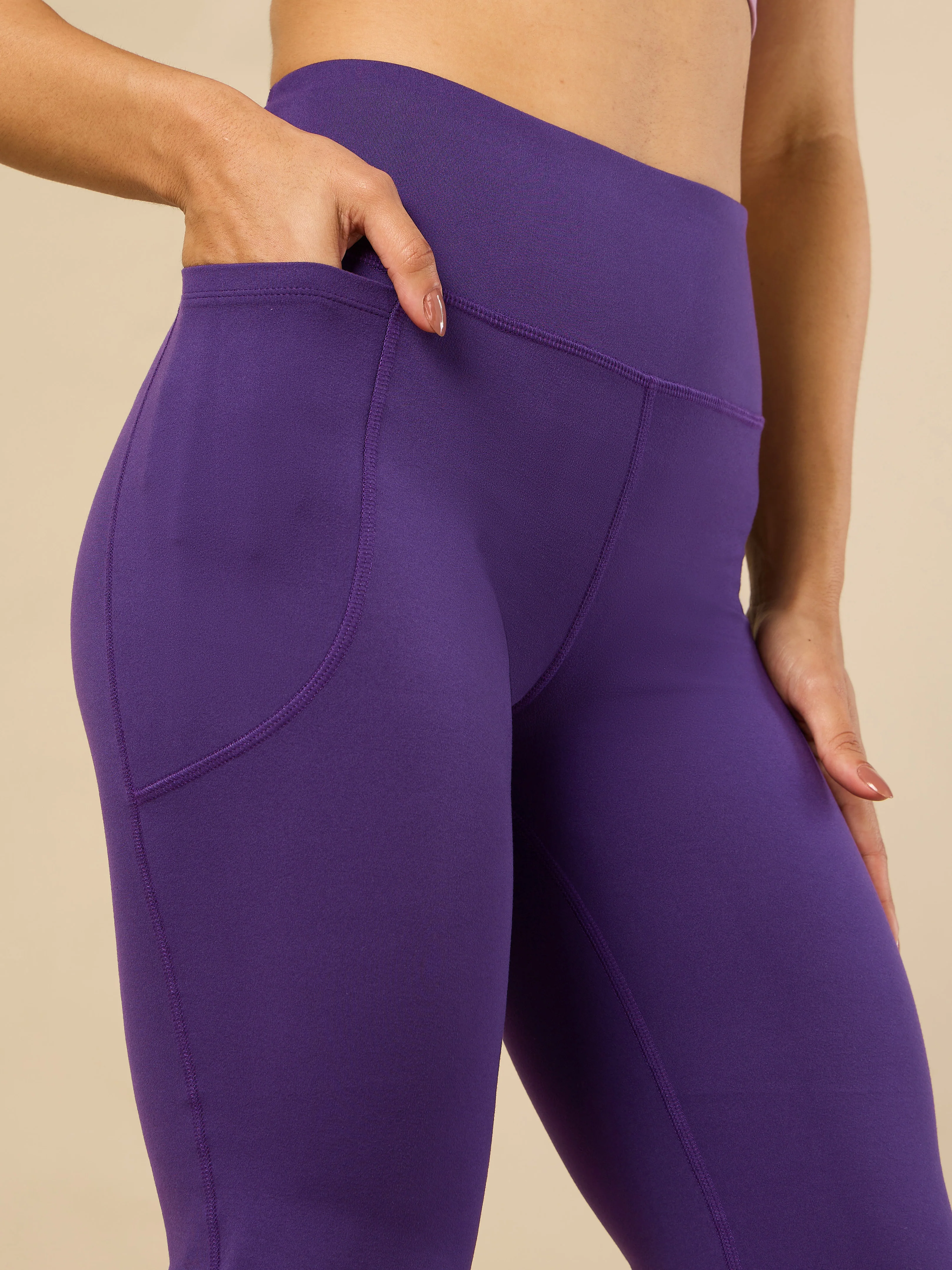 Women's COMFlex Purple Performance Flare Pants - Image 7