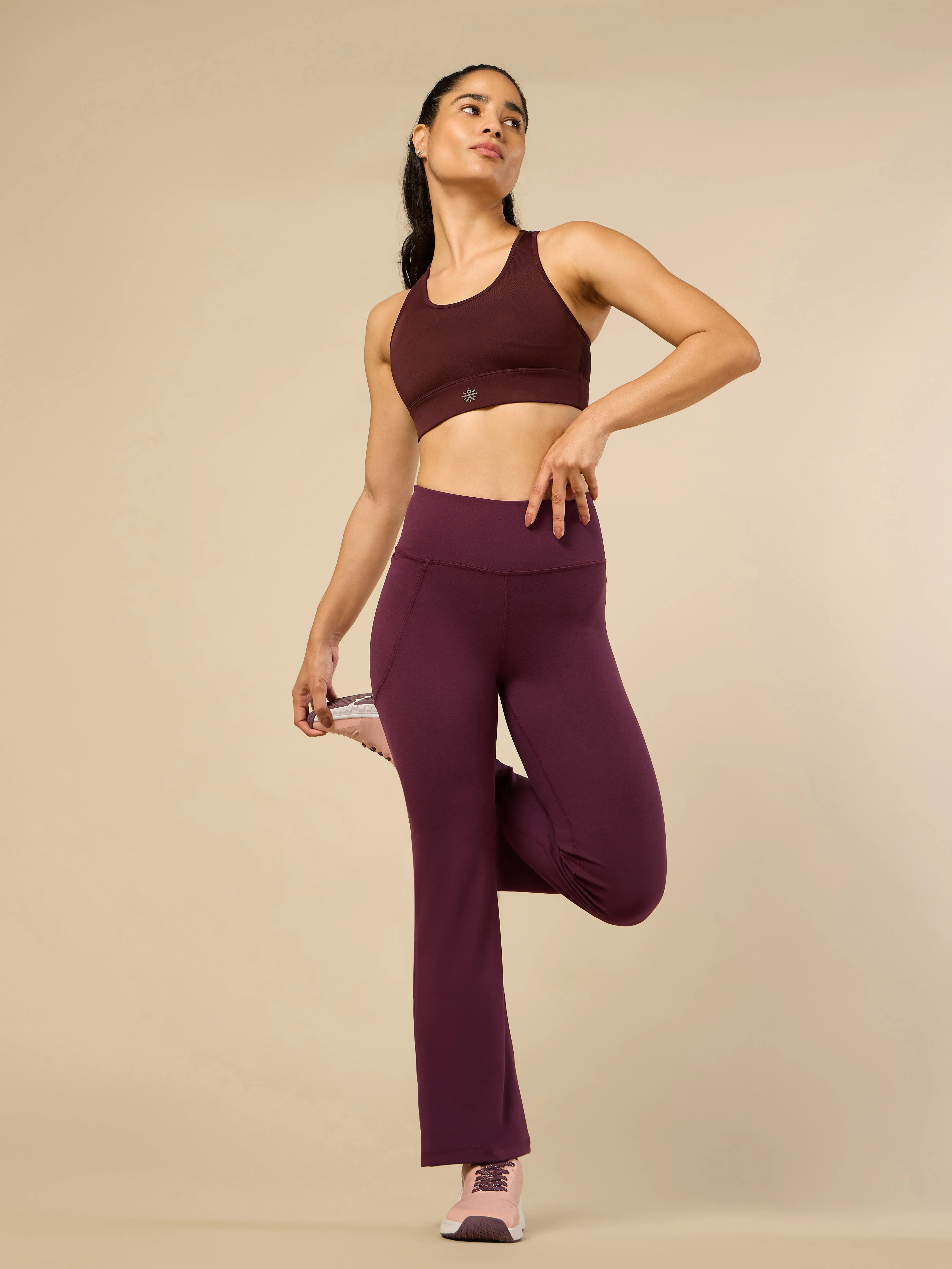 Women's COMFlex Wine Performance Flare Pants - Image 2
