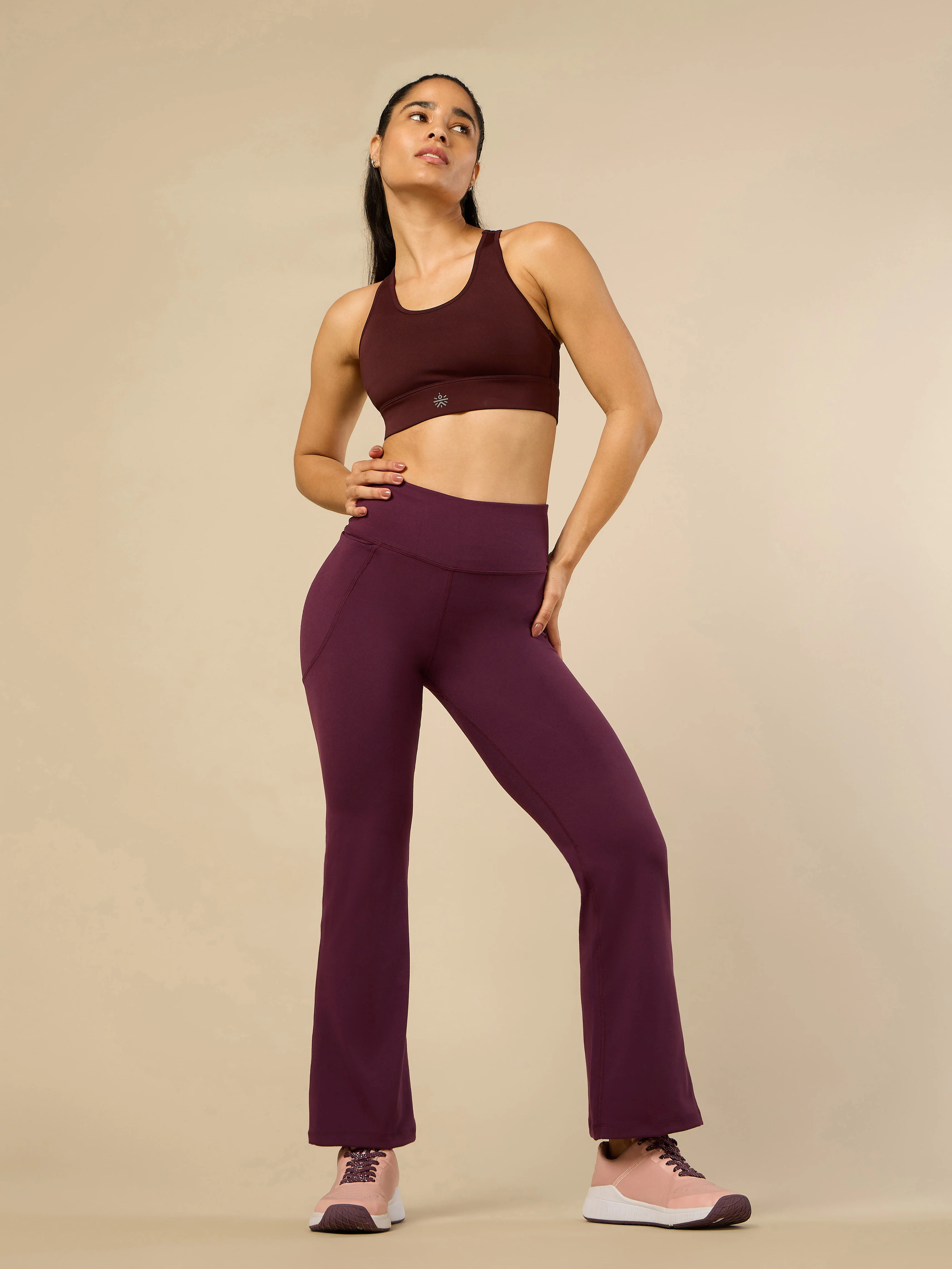 Women's COMFlex Wine Performance Flare Pants - Image 3