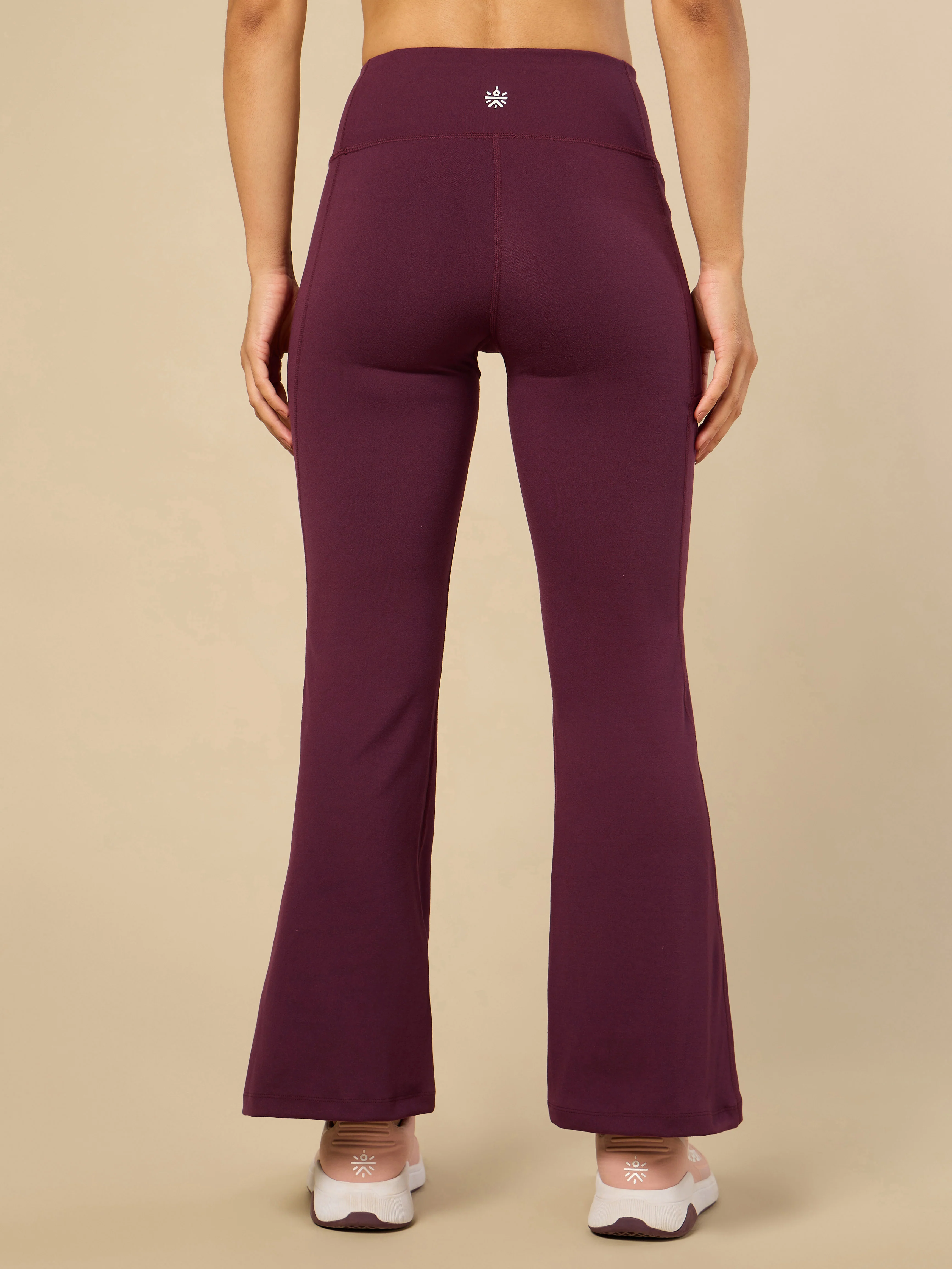 Women's COMFlex Wine Performance Flare Pants - Image 6