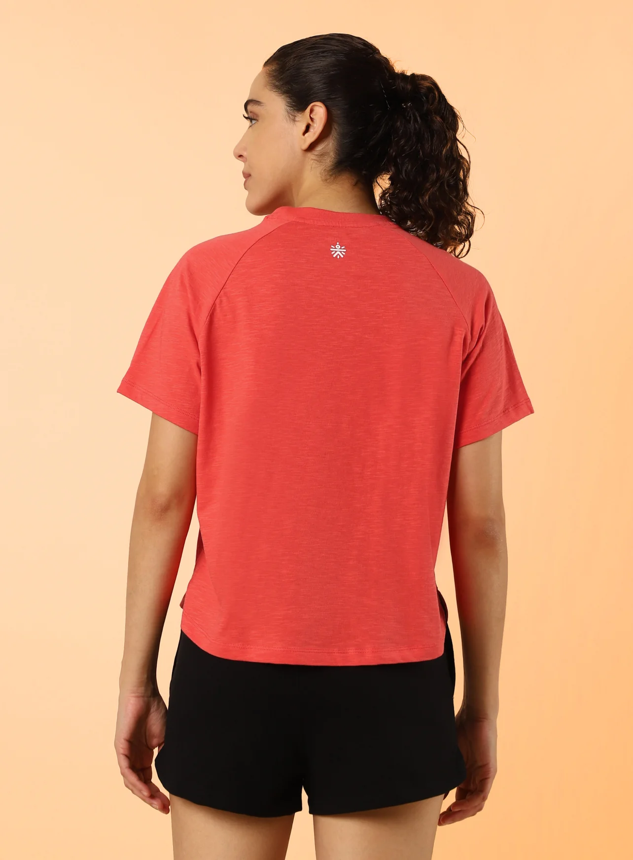 Women's Orange Club Boxy Crop fit T-shirt - Image 6