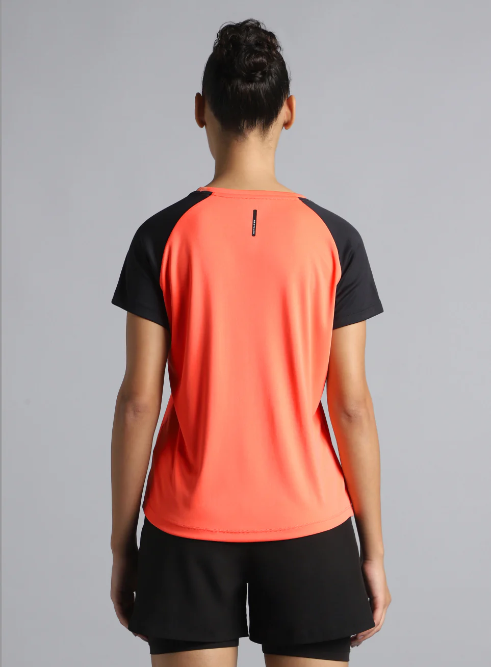 Women's Coral Colourblock Training Recycled Poly T-shirt - Image 6
