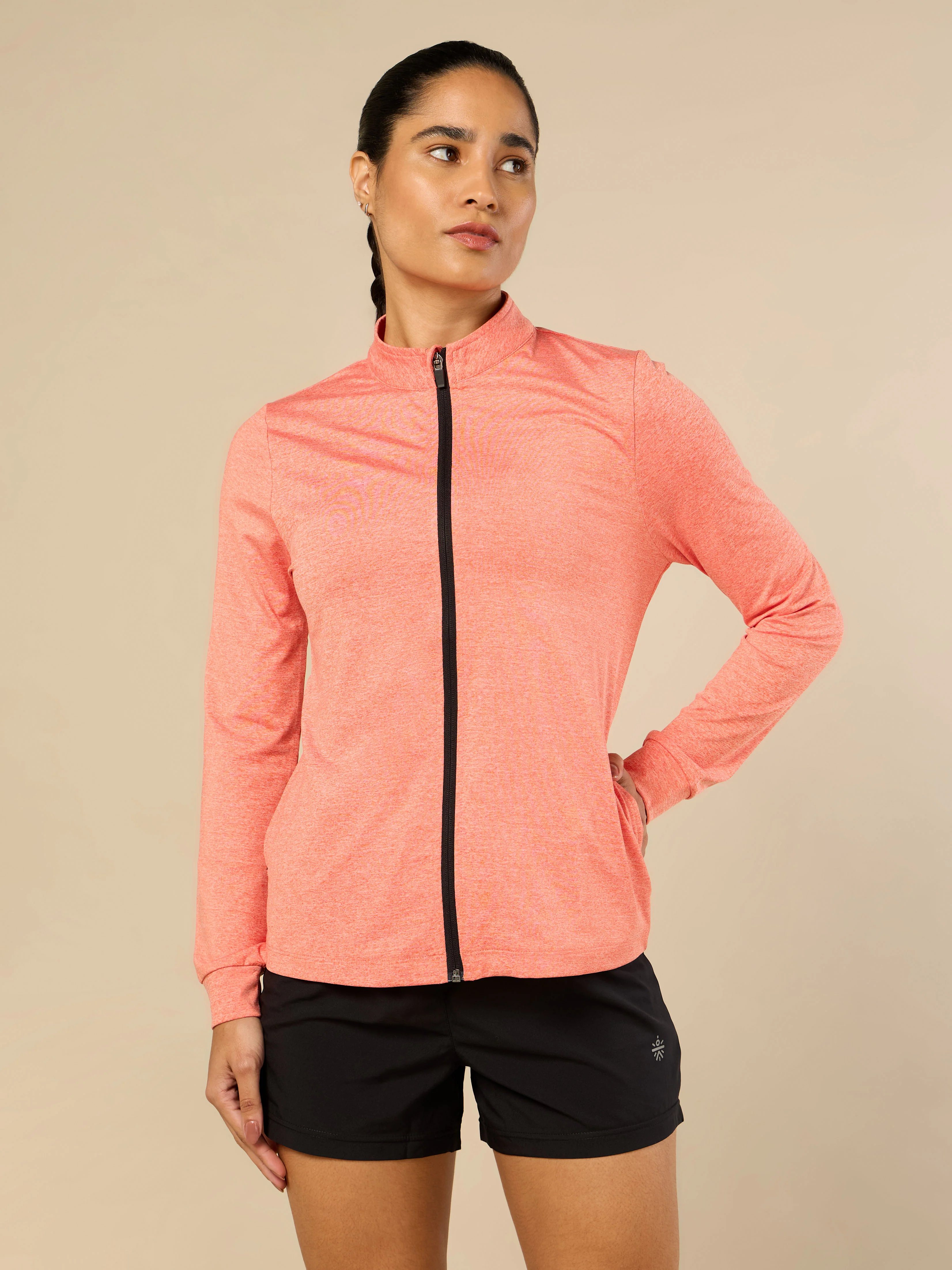 Women's Coral Melange Training Essential Jacket - Image 4