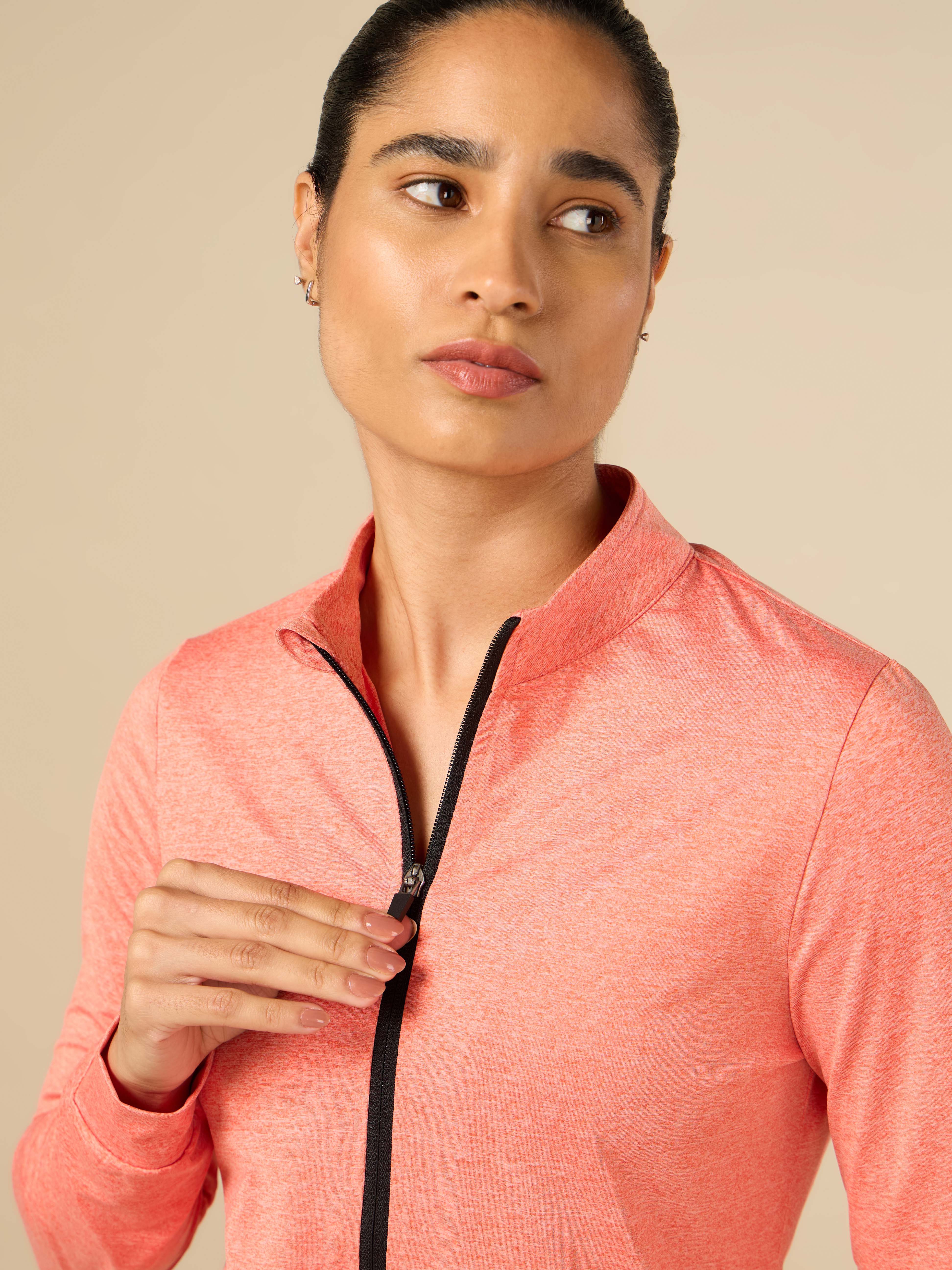 Women's Coral Melange Training Essential Jacket - Image 8