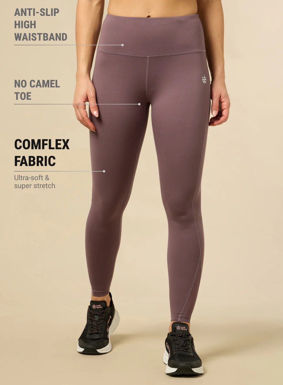 Women's Crossfit Mauve COMFlex Tights - Image 4
