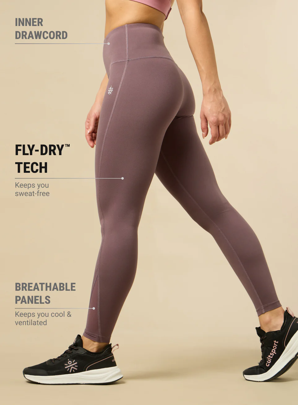 Women's Crossfit Mauve COMFlex Tights - Image 5