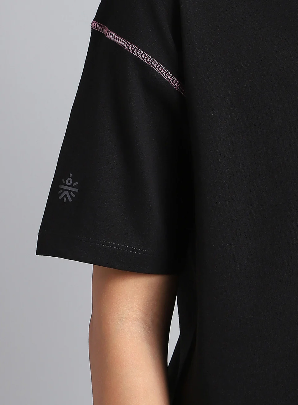 Women's Cult Black Training Graphic Boxy Crop Fit T-shirt - Image 7