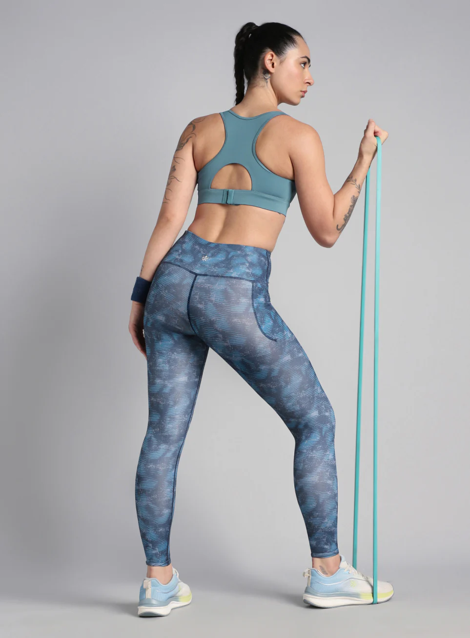 Women's Cult Blue Racerback Hook Bra - Image 3