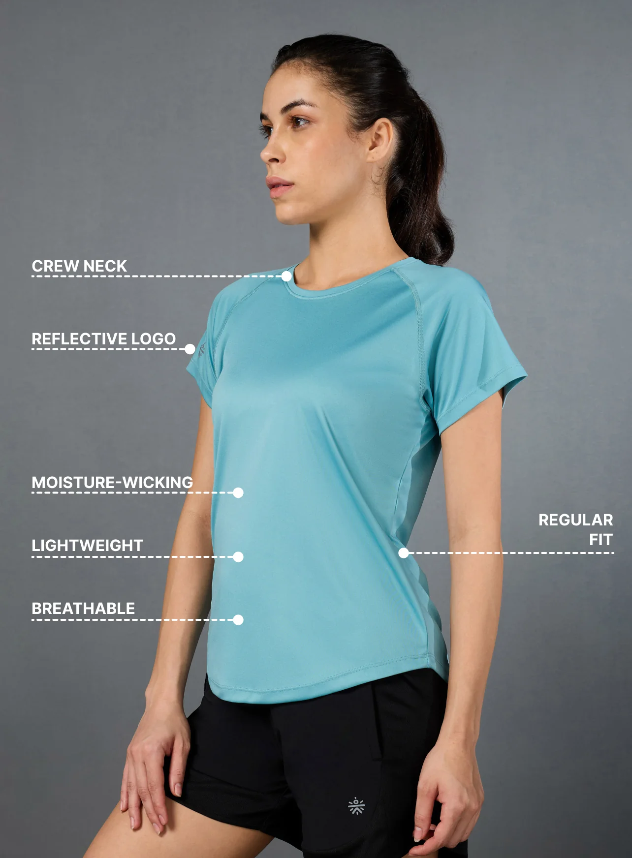 Women's Cult Energy Blue Performance T-shirt - Image 4