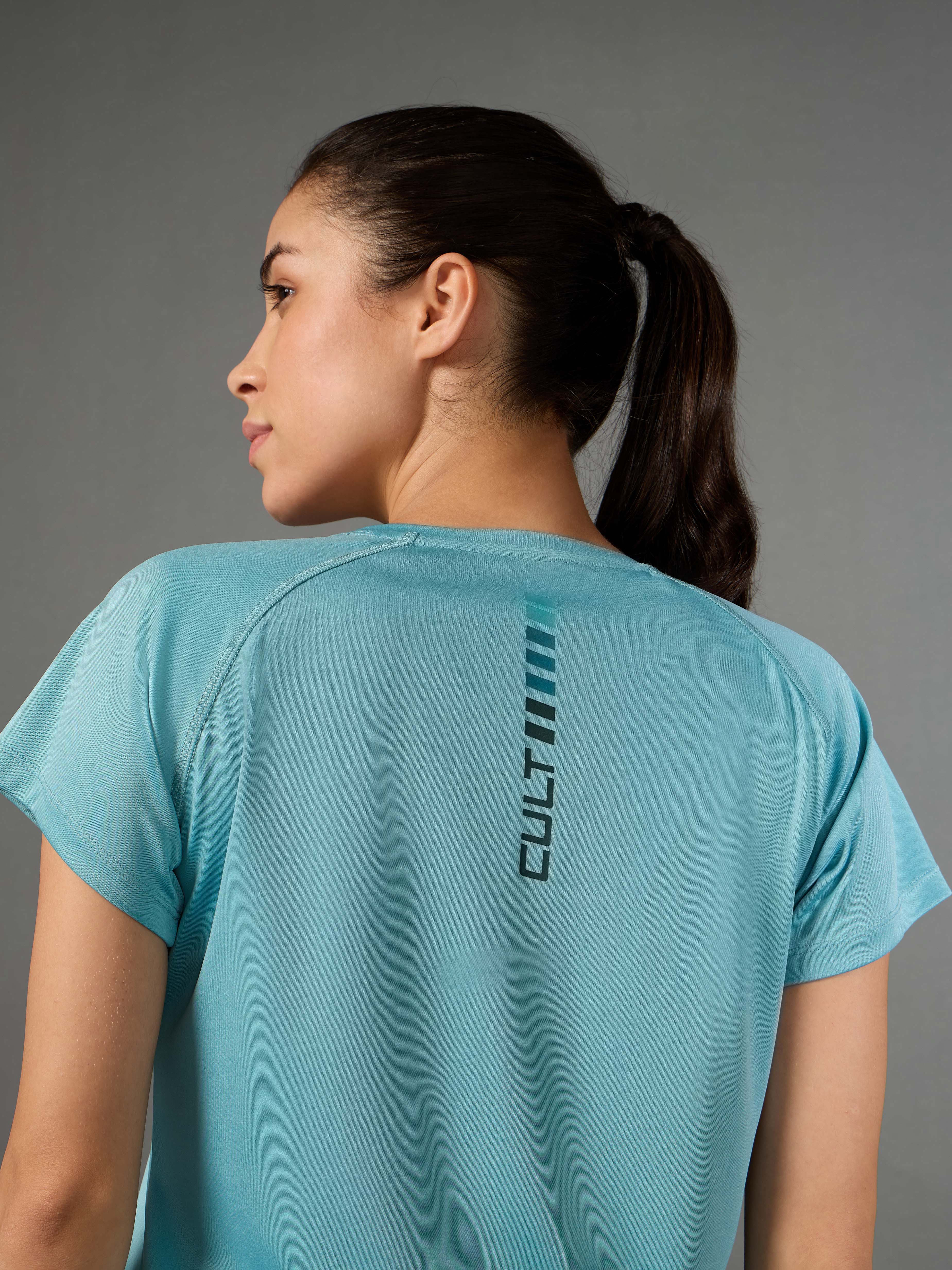 Women's Cult Energy Blue Performance T-shirt - Image 7
