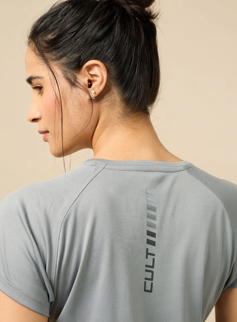 Women's Cult Energy Grey Performance T-shirt - Image 7