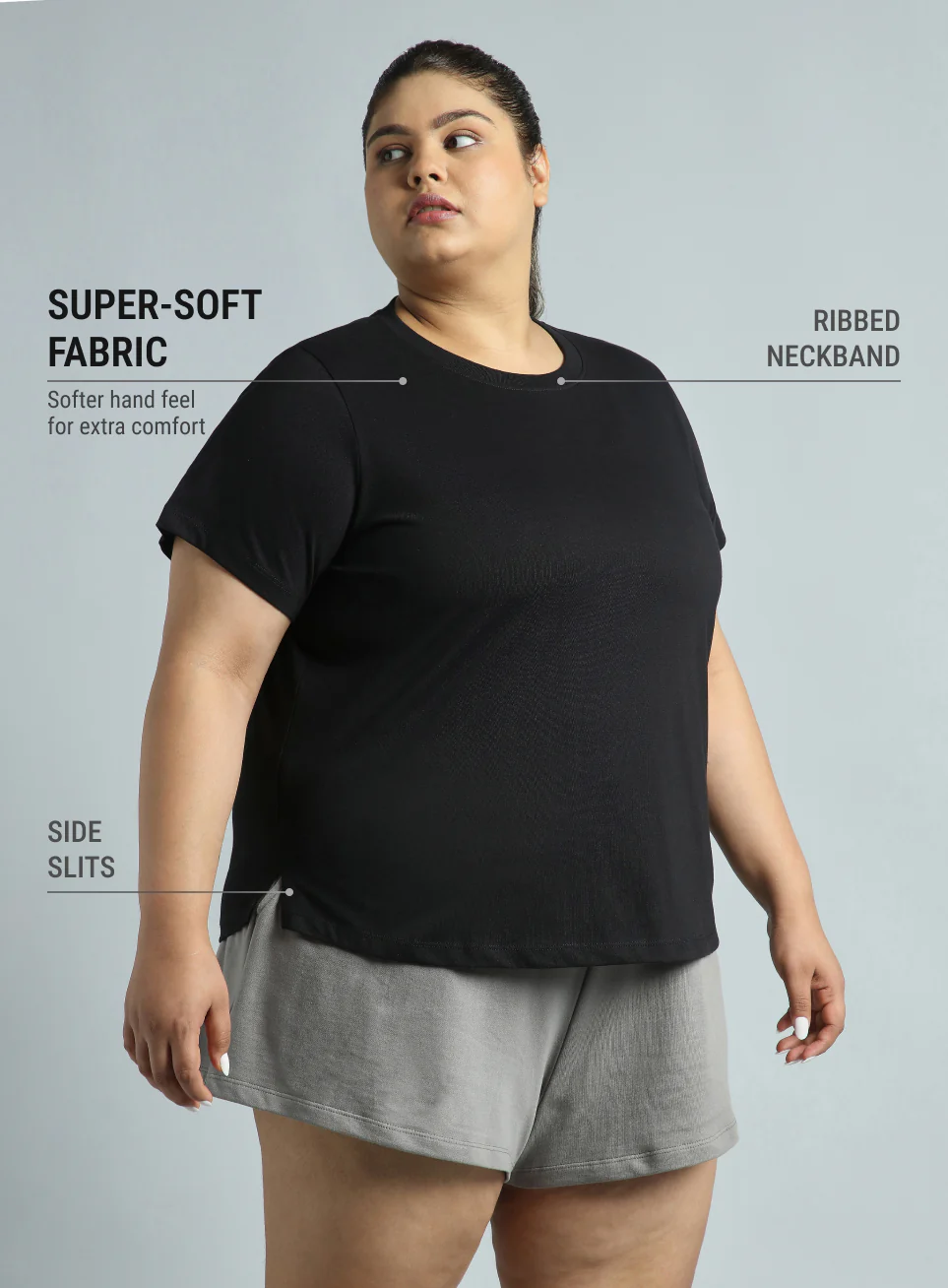 Women's Cult Essential Cotton Plus Size Pack of 2 Regular Fit T-shirts - Image 4
