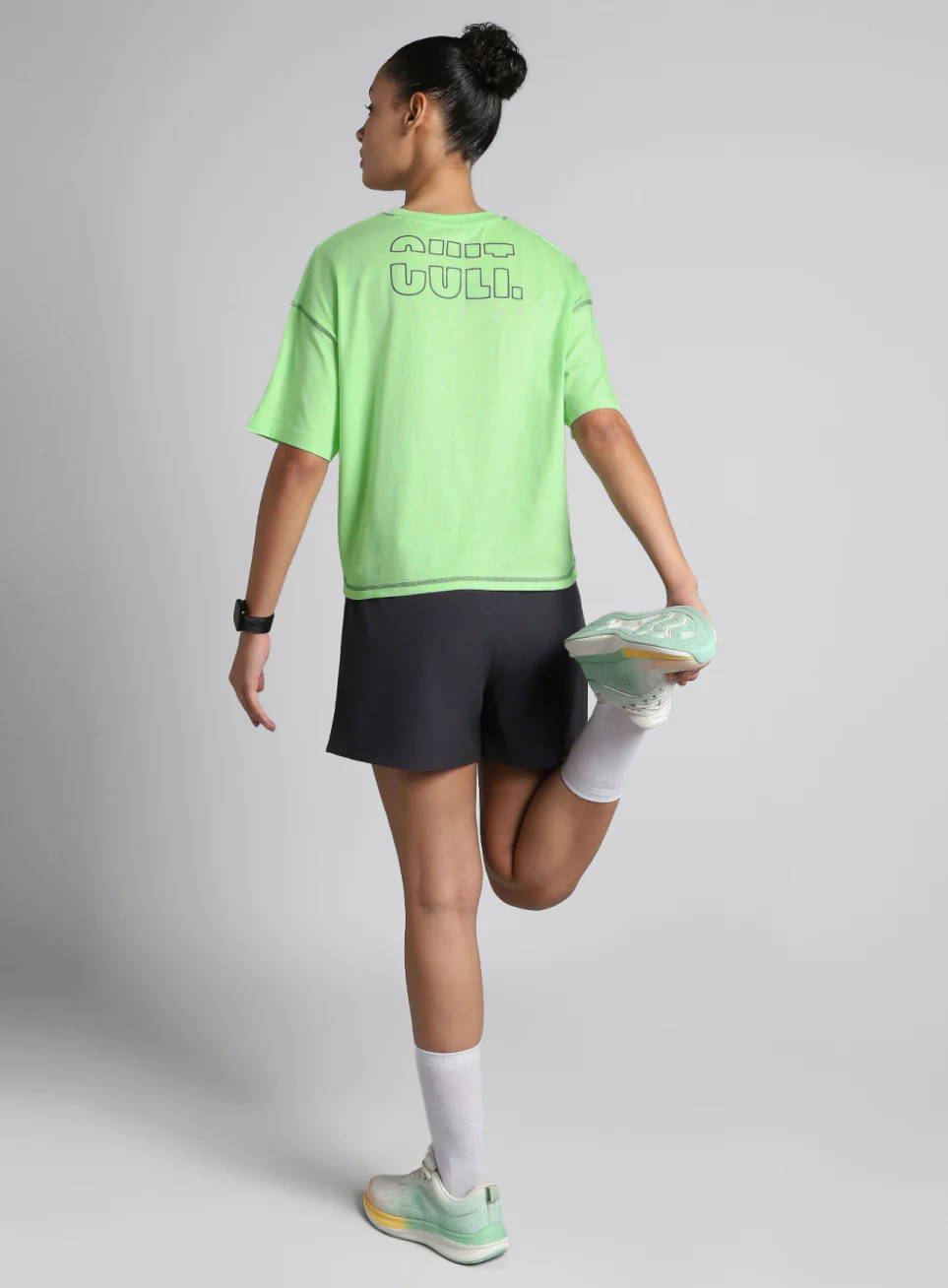 Women's Cult Lime Training graphic Boxy Crop fit T-shirt - Image 3