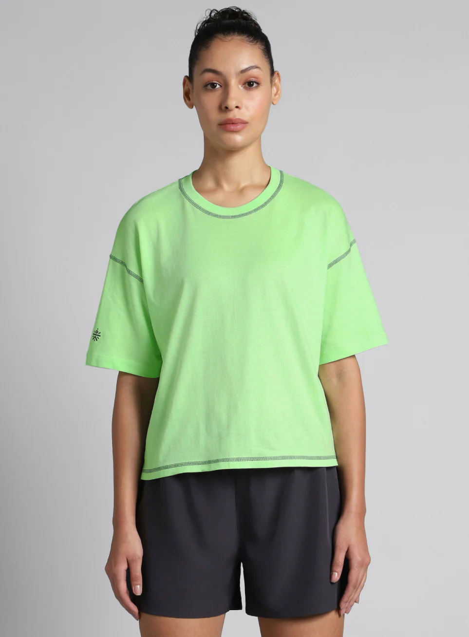 Women's Cult Lime Training graphic Boxy Crop fit T-shirt - Image 4