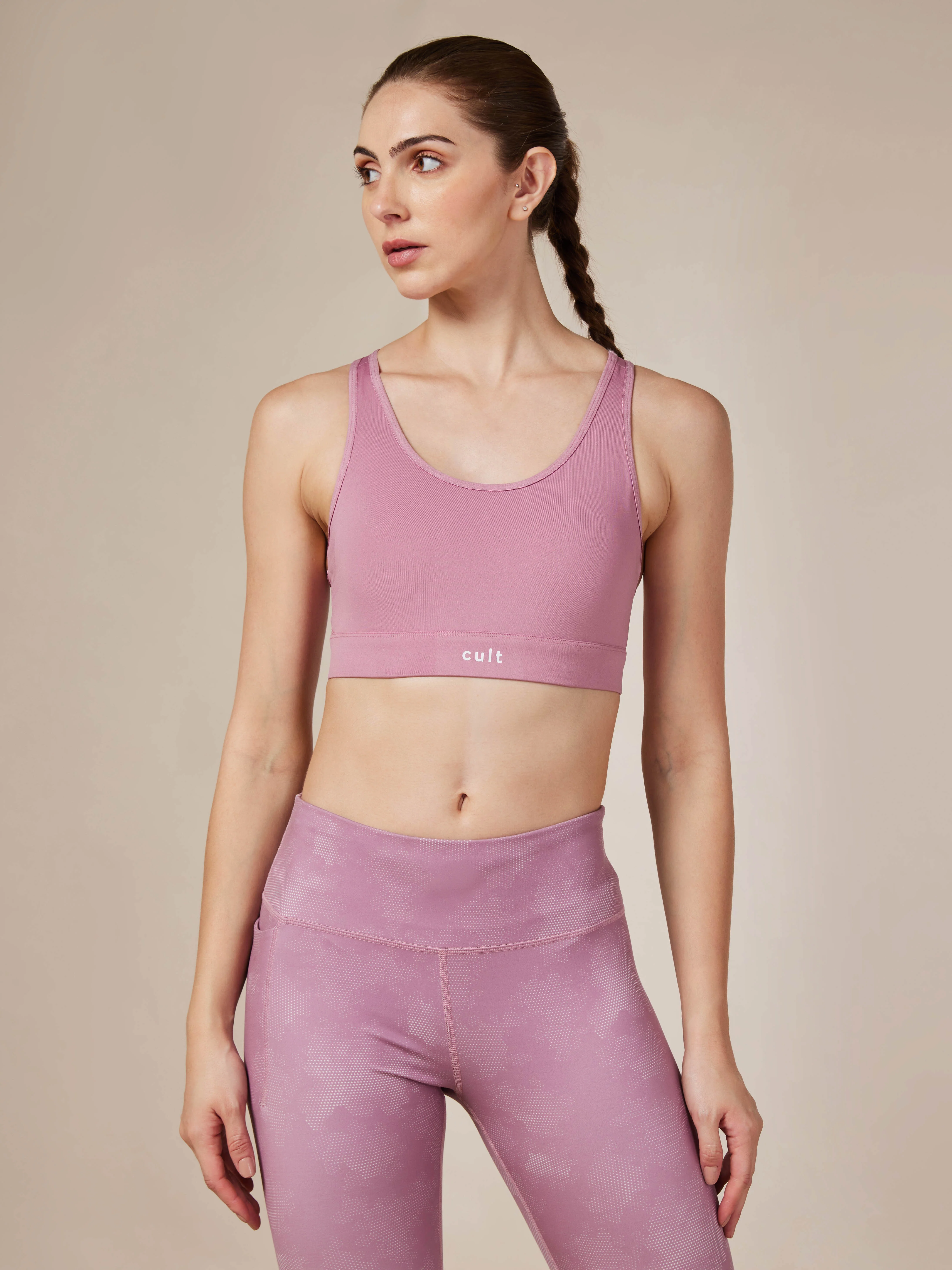 Women's Cult Pink Racer Back Hook Bra - Image 2
