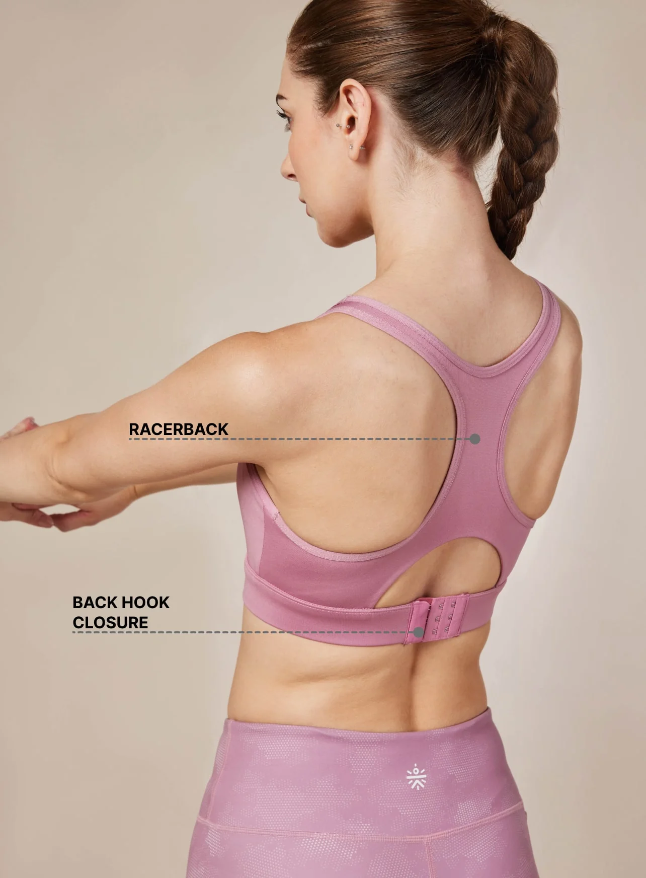 Women's Cult Pink Racer Back Hook Bra - Image 4