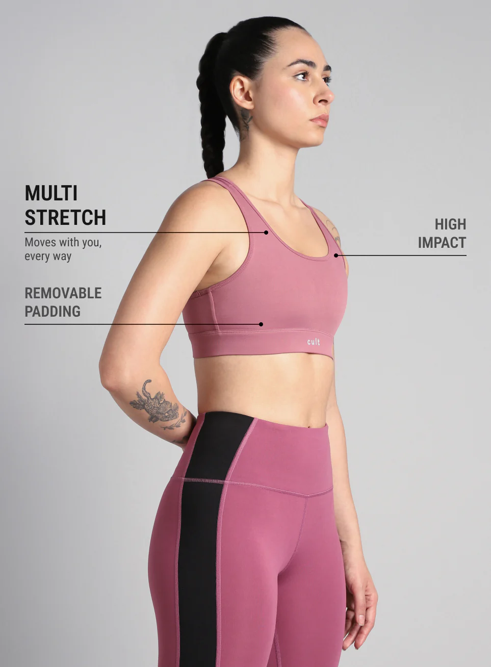 Women's Cult Pink Racerback Hook Bra - Image 5