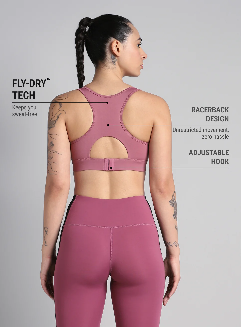 Women's Cult Pink Racerback Hook Bra - Image 6