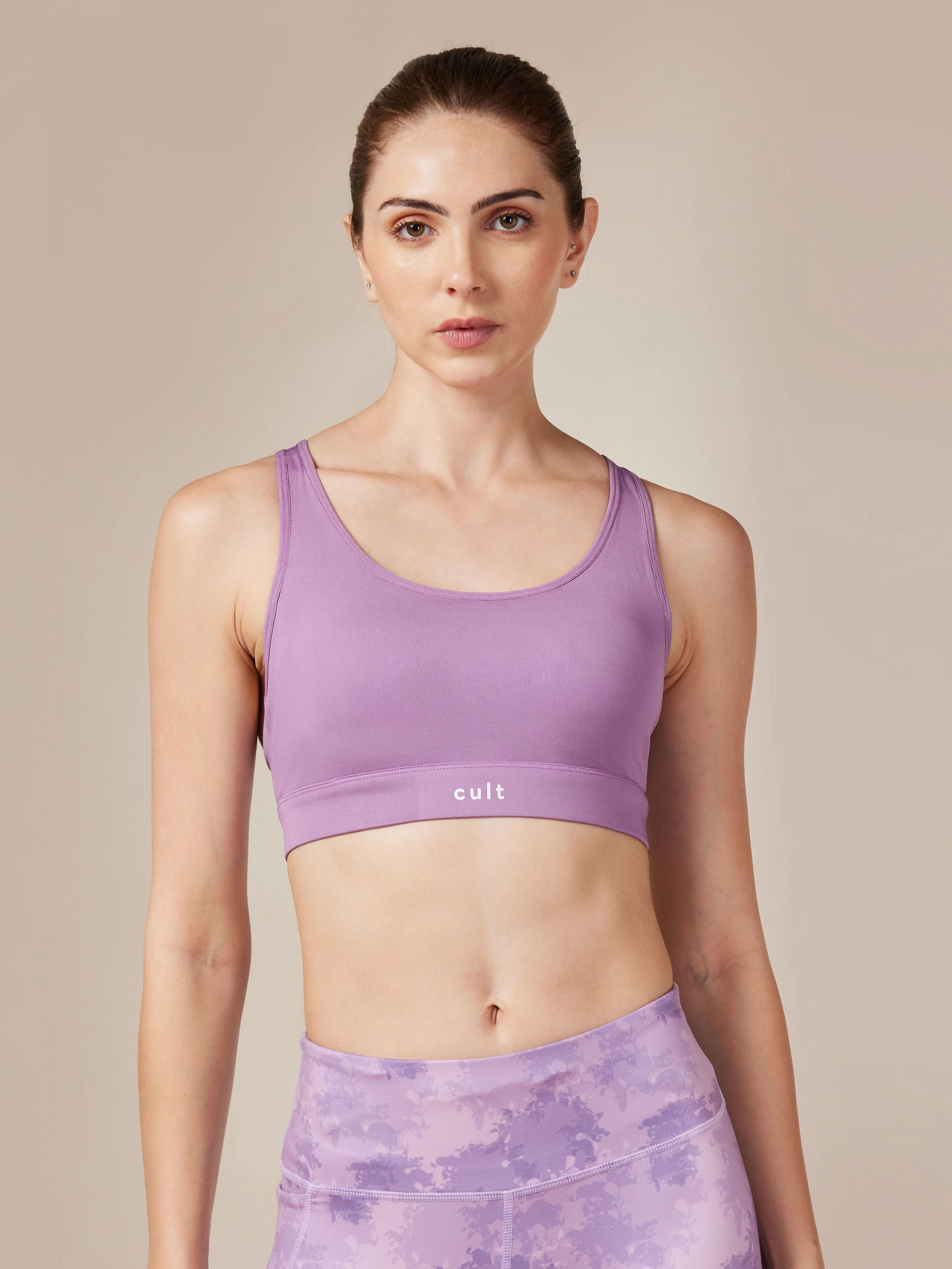 Women's Cult Purple Criss Cross Back Bra - Image 2