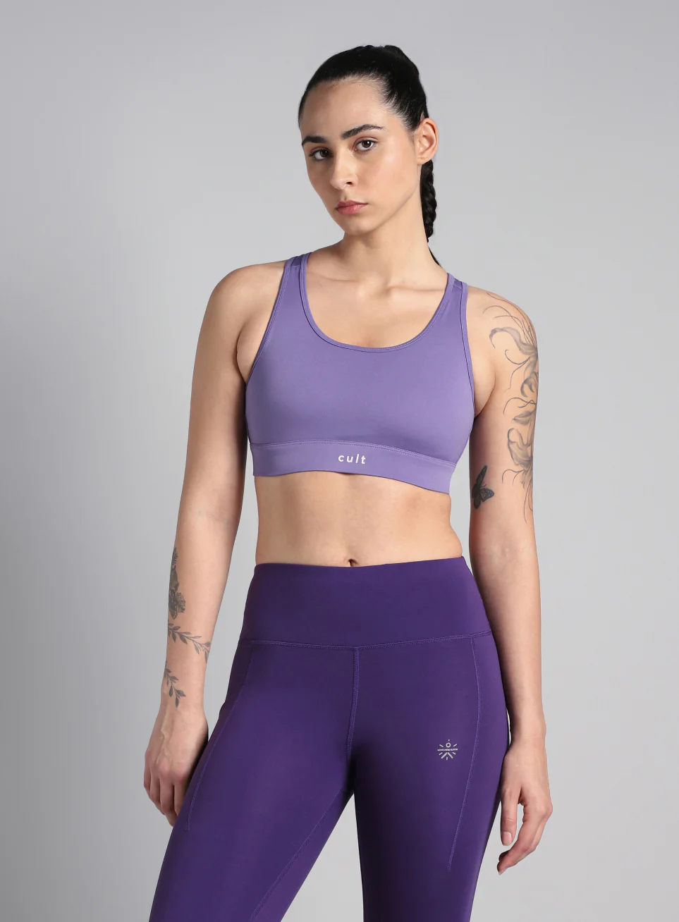 Women's Cult Purple Racerback Hook Bra - Image 4