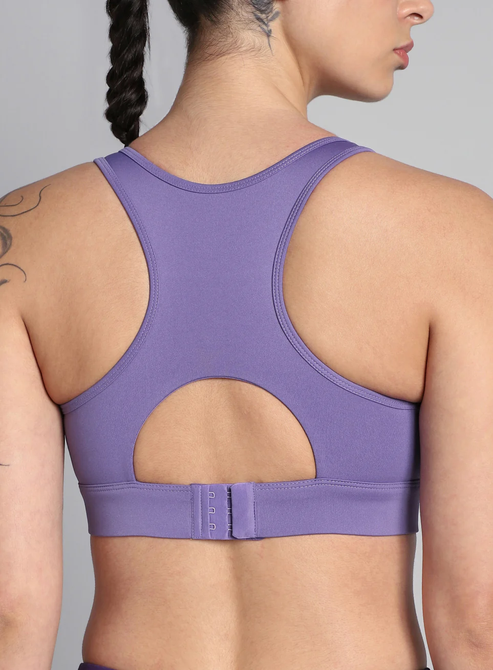 Women's Cult Purple Racerback Hook Bra - Image 7