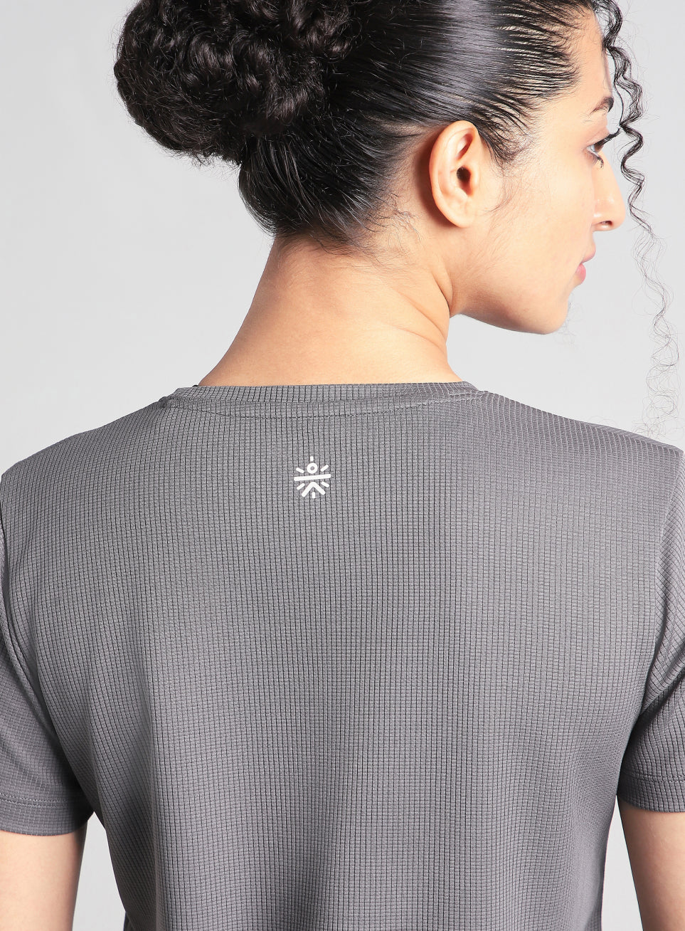 Women's Dark Gey Core Training Longline T-shirt - Image 7