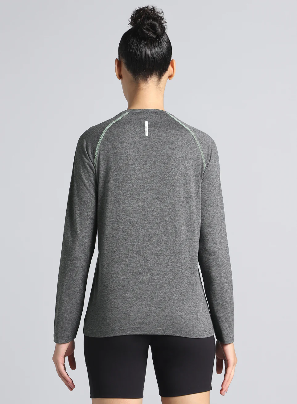 Women's Dark Grey Active Day COMFORtech_x0099_ Full Sleeve T-shirt - Image 6