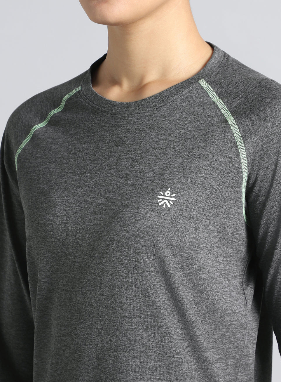 Women's Dark Grey Active Day COMFORtech_x0099_ Full Sleeve T-shirt - Image 7
