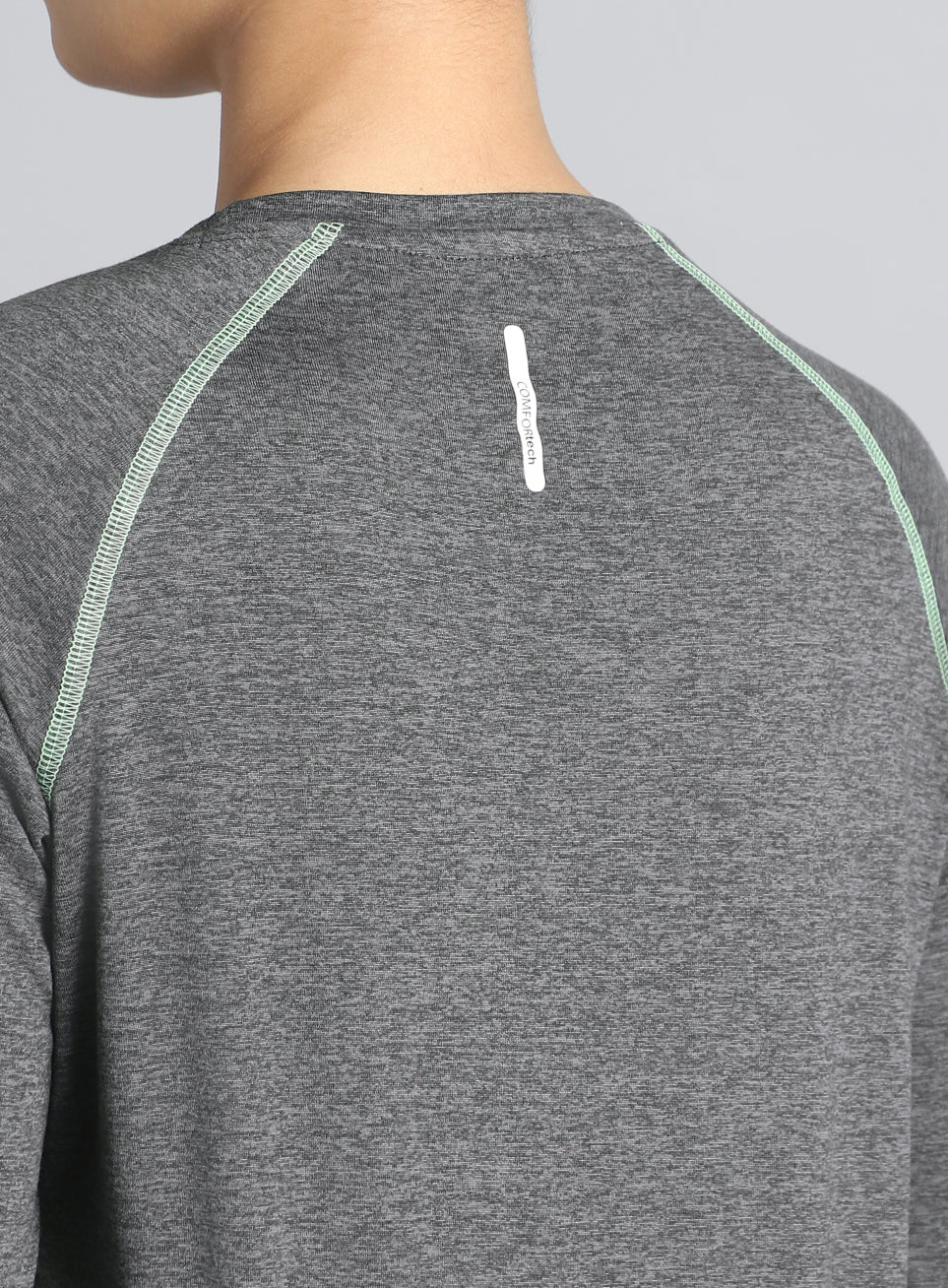 Women's Dark Grey Active Day COMFORtech_x0099_ Full Sleeve T-shirt - Image 8