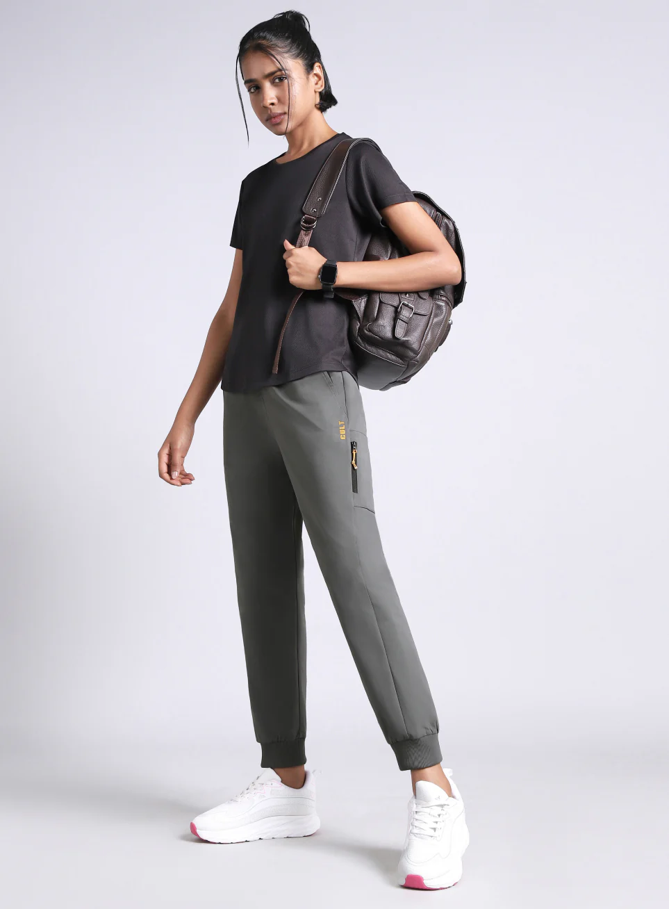 Women's Dark Grey Airport Travel Joggers - Image 2