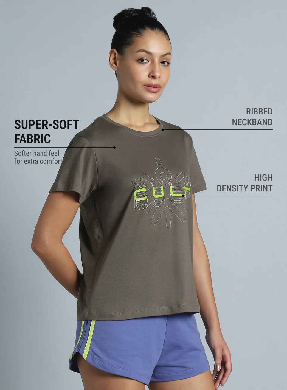 Women's Dark Grey Brand Carrier T-shirt - Image 5