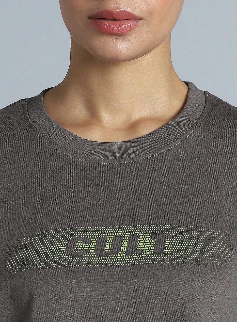 Women's Dark Grey Branding Cropped T-shirt - Image 7