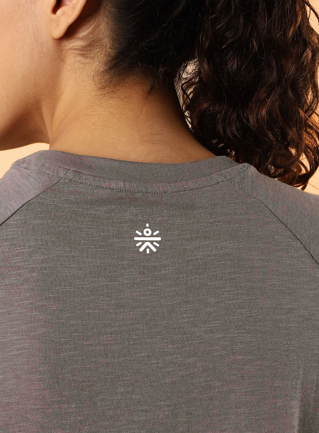Women's Dark Grey Club Boxy Crop fit T-shirt - Image 8