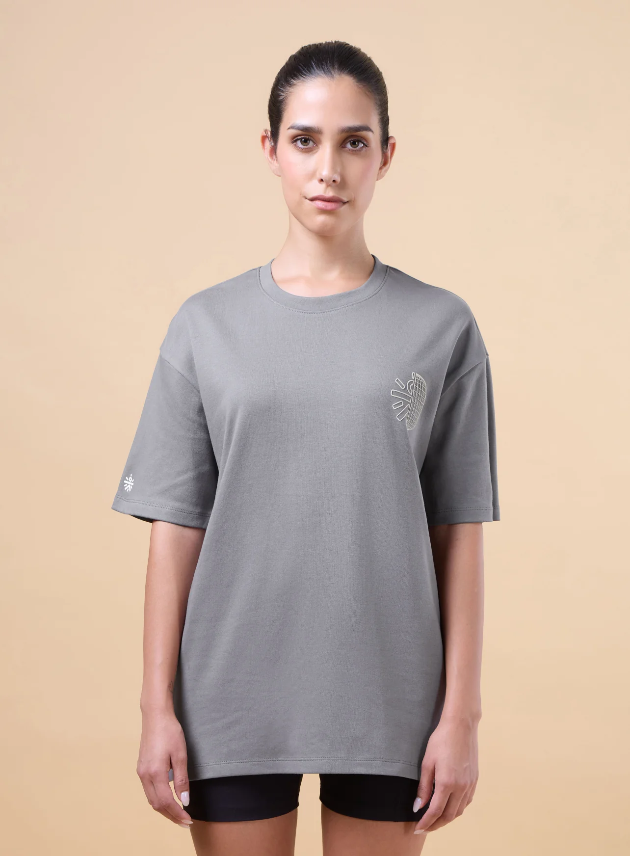 Women's Dark Grey Cult Brand Carrier Oversized T-shirt - Image 4