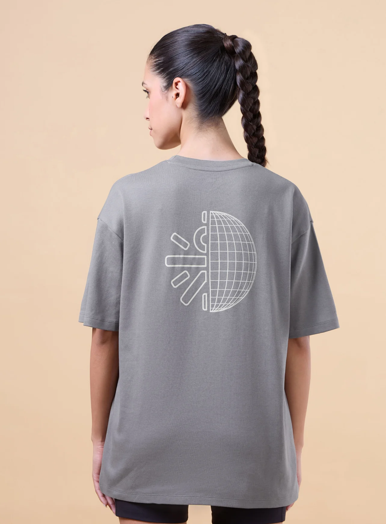 Women's Dark Grey Cult Brand Carrier Oversized T-shirt - Image 6
