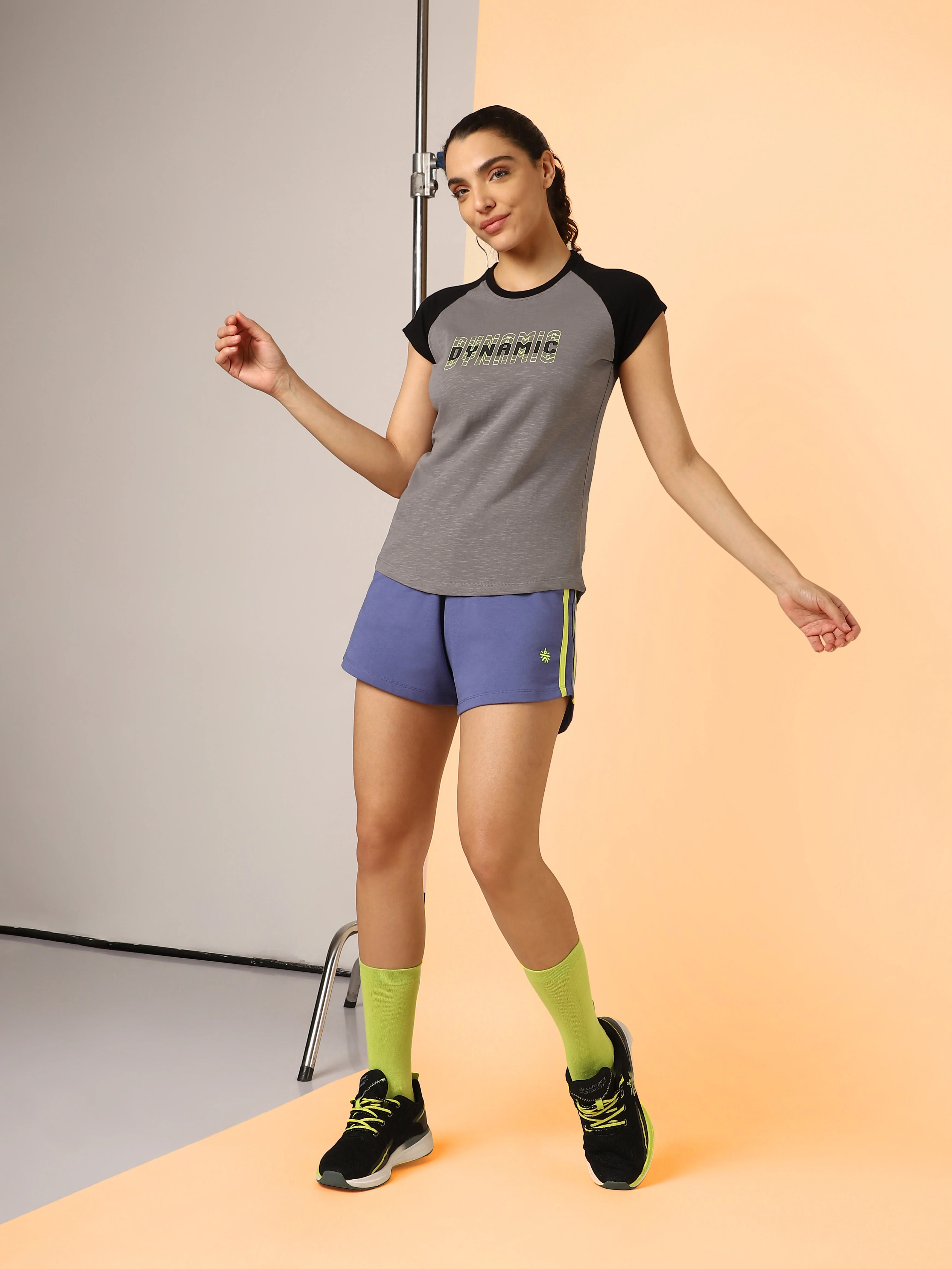 Women's Dark Grey Dynamic Ringer T-shirt - Image 2